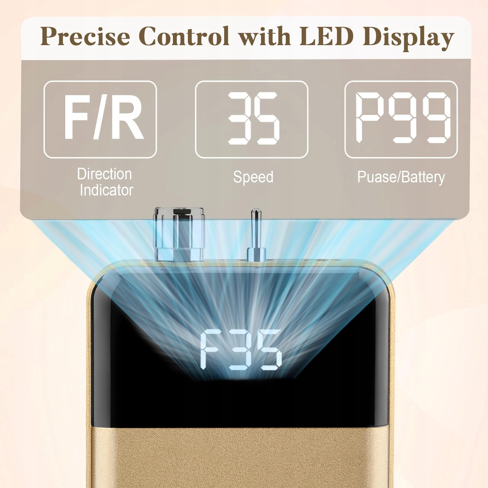 KREDIOO Frezarka Do Paznokci 35000 RPM Zestaw Manicure Pedicure — miniatura 4