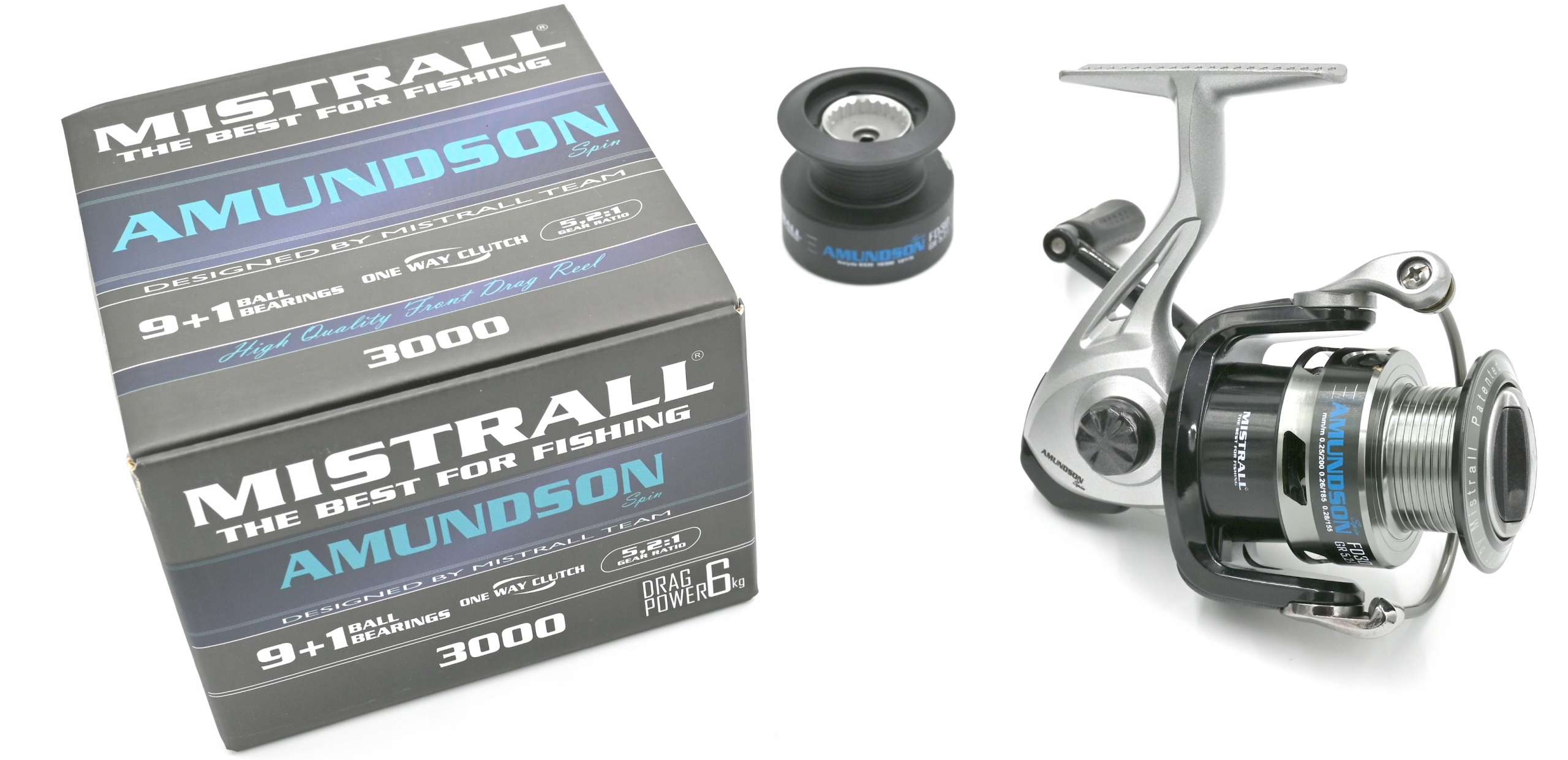 MISTRALL KOŁOWROTEK AMUNDSON SPIN 3000 9+1BB 5,2:1 Rozmiar 3000