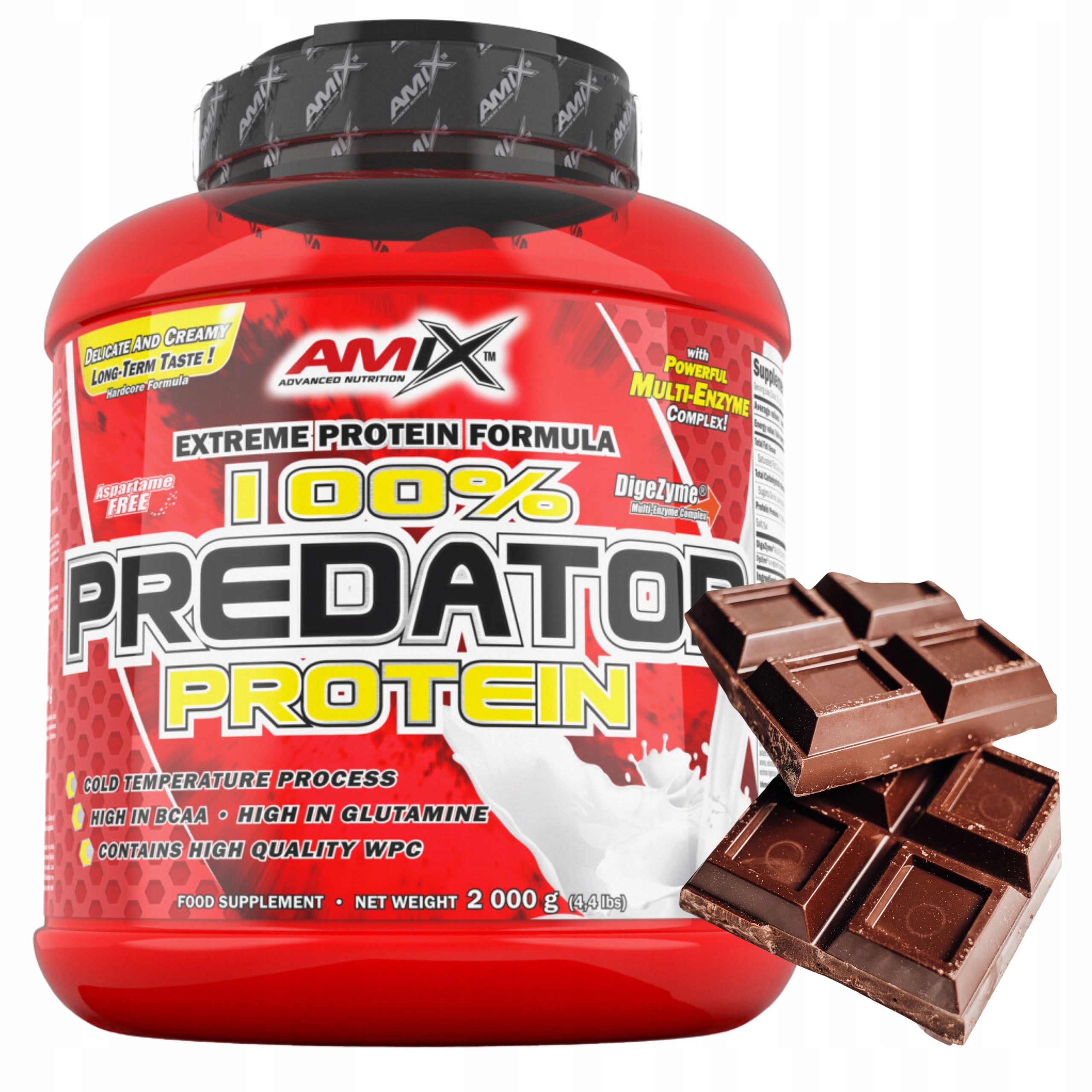 Protein Čokoláda Syrovátkový Koncentrát Trávicí Enzymy glutamin 2 kg