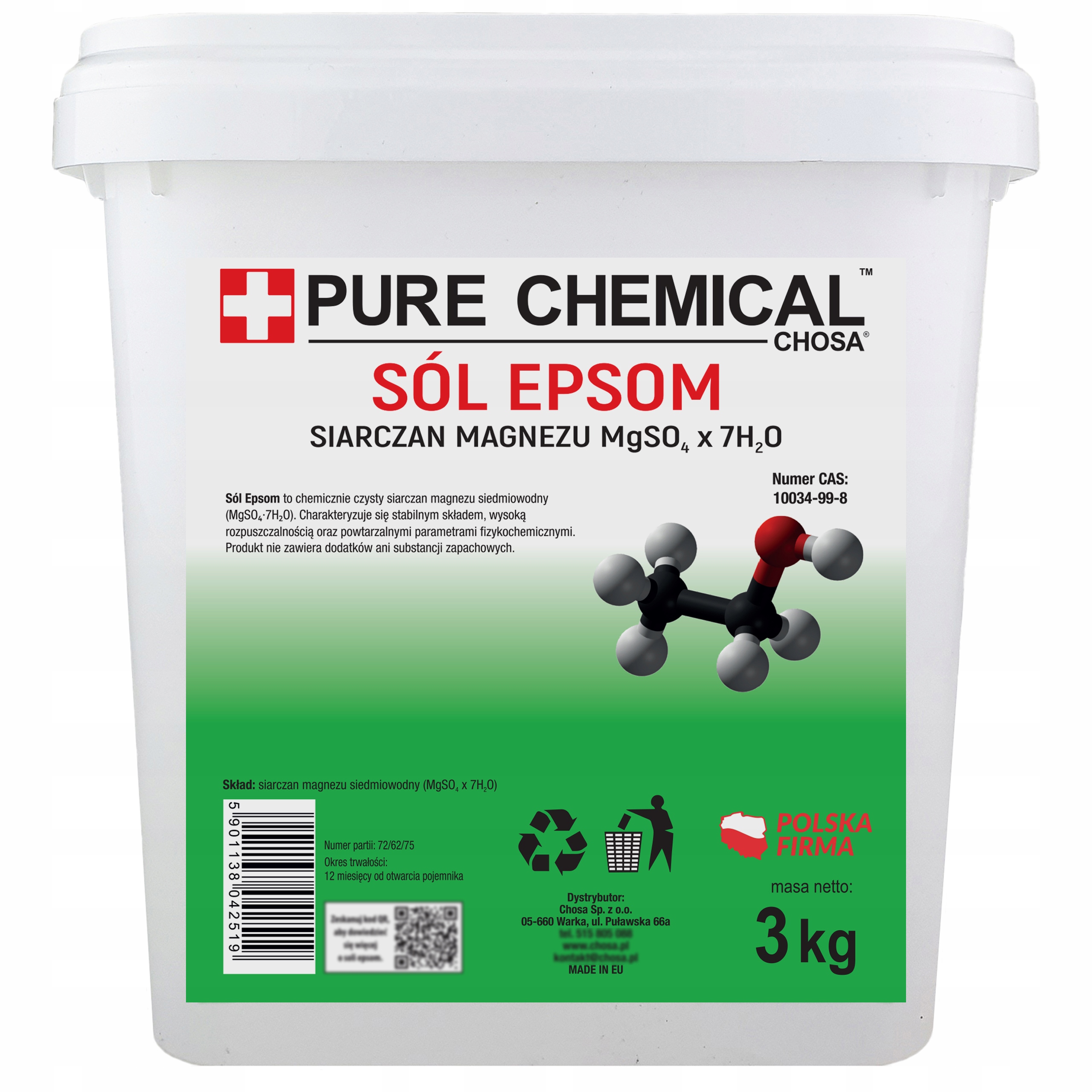 Epsom druska 3 kg – be priedų
