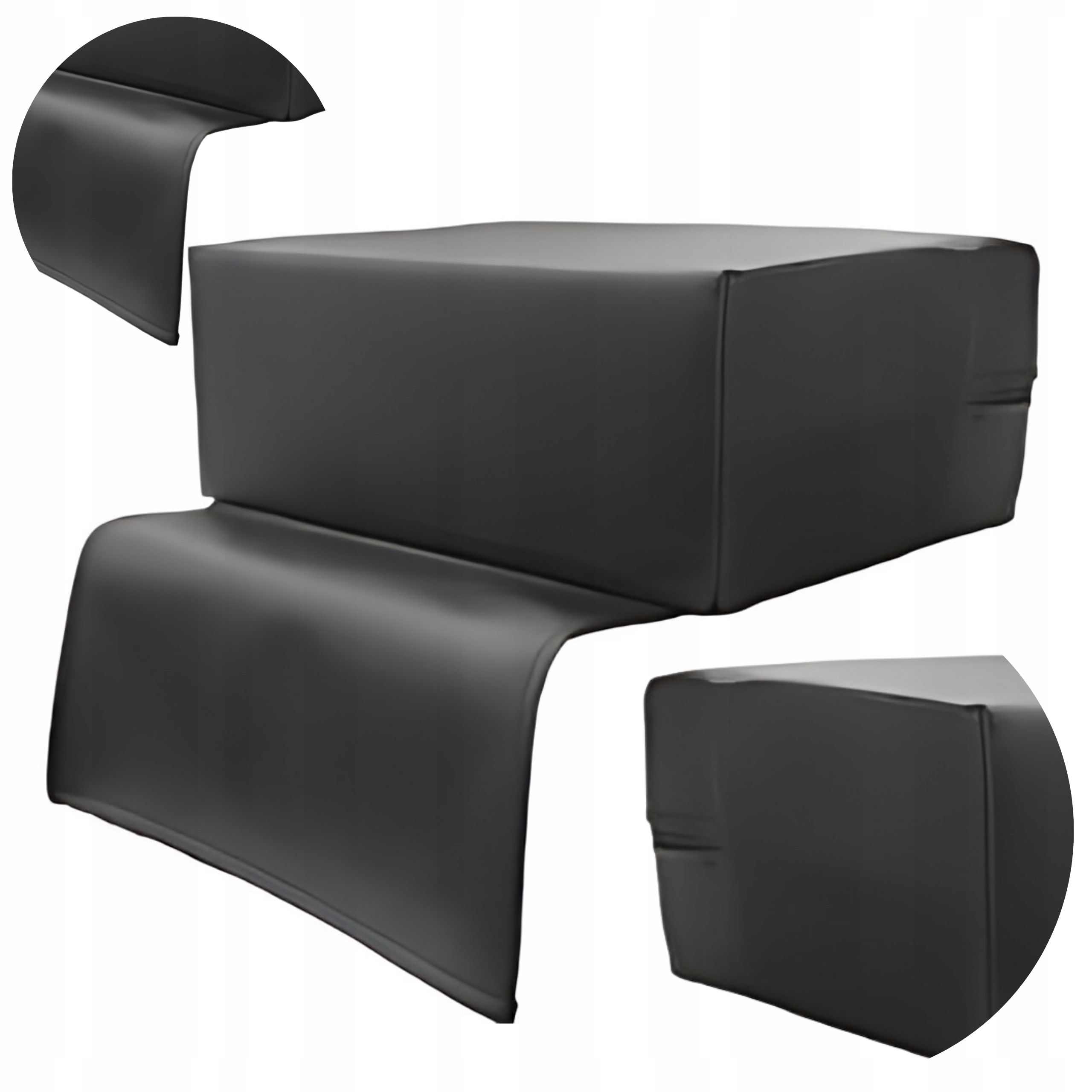 Pufa Dla Dziecka Siedzisko Dziecięce Na Fotel Fryzjerski Czarne 45x30x17 cm