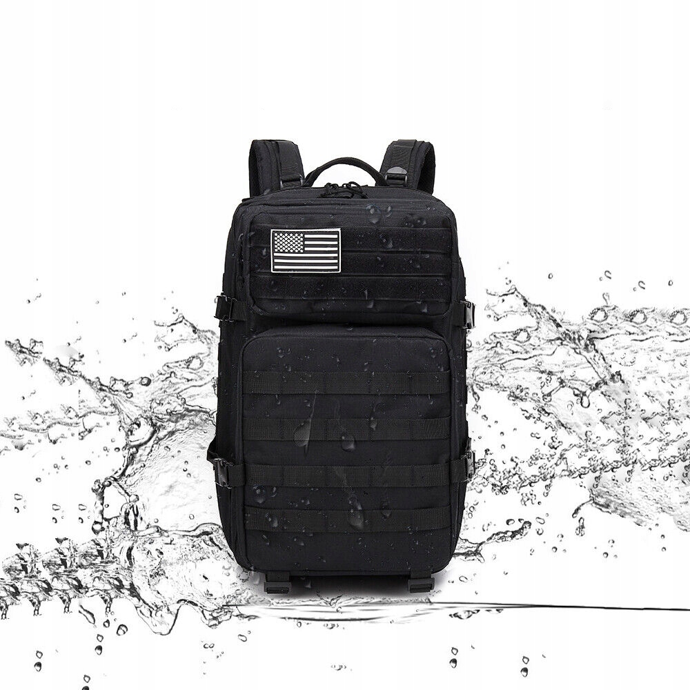 Plecak Odporny na Wodę 45L, Survivalowy do Trekingu i Walki Materiał dominujący poliester