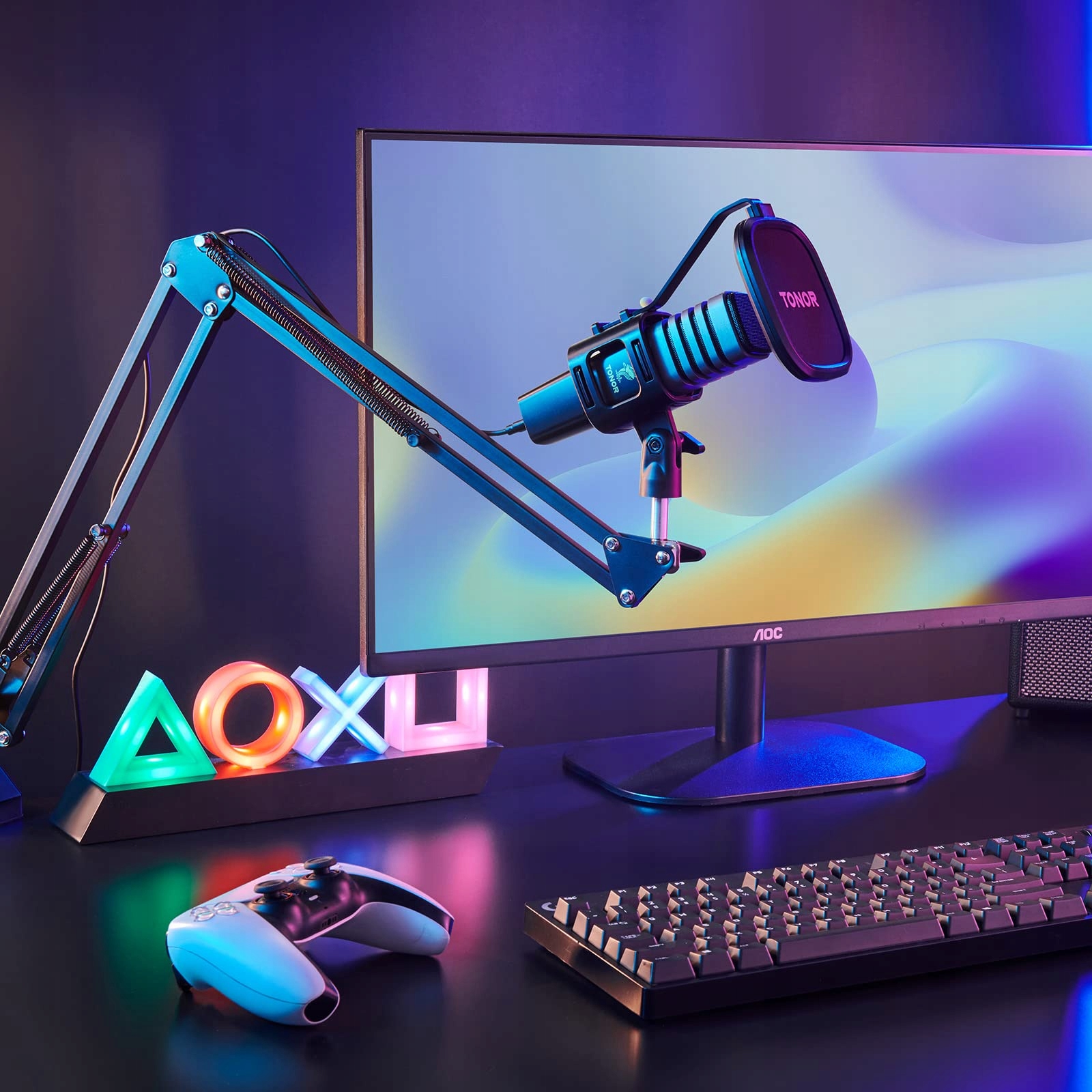 TONOR Mikrofon USB Gaming Podcast Streaming YouTube Twitch PS4 PS5 — miniatura 9