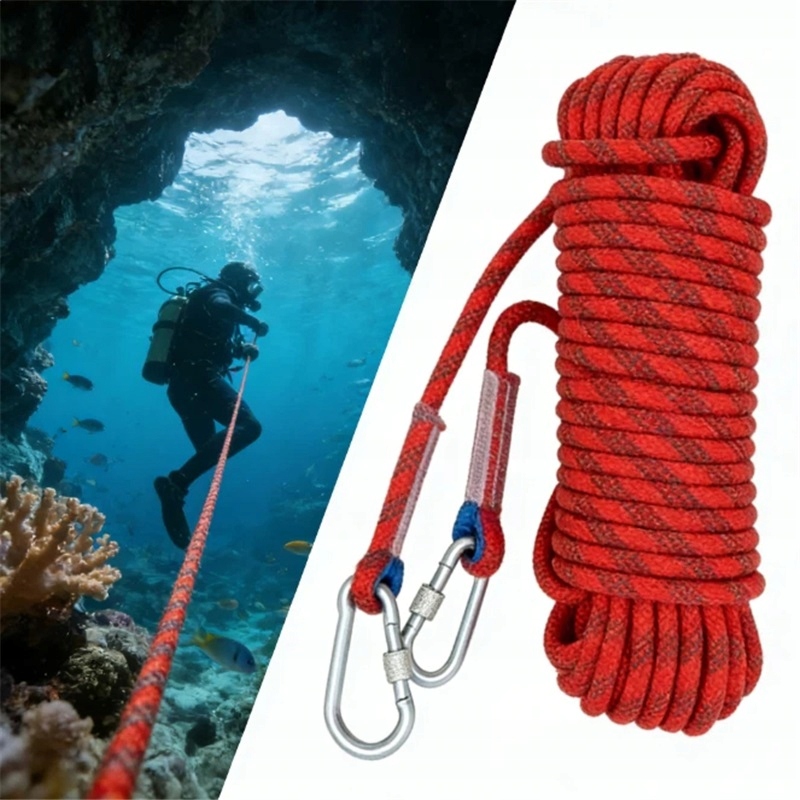 Univerzální lano 12 mm 20 m – těžké, červené, ideální pro tažení