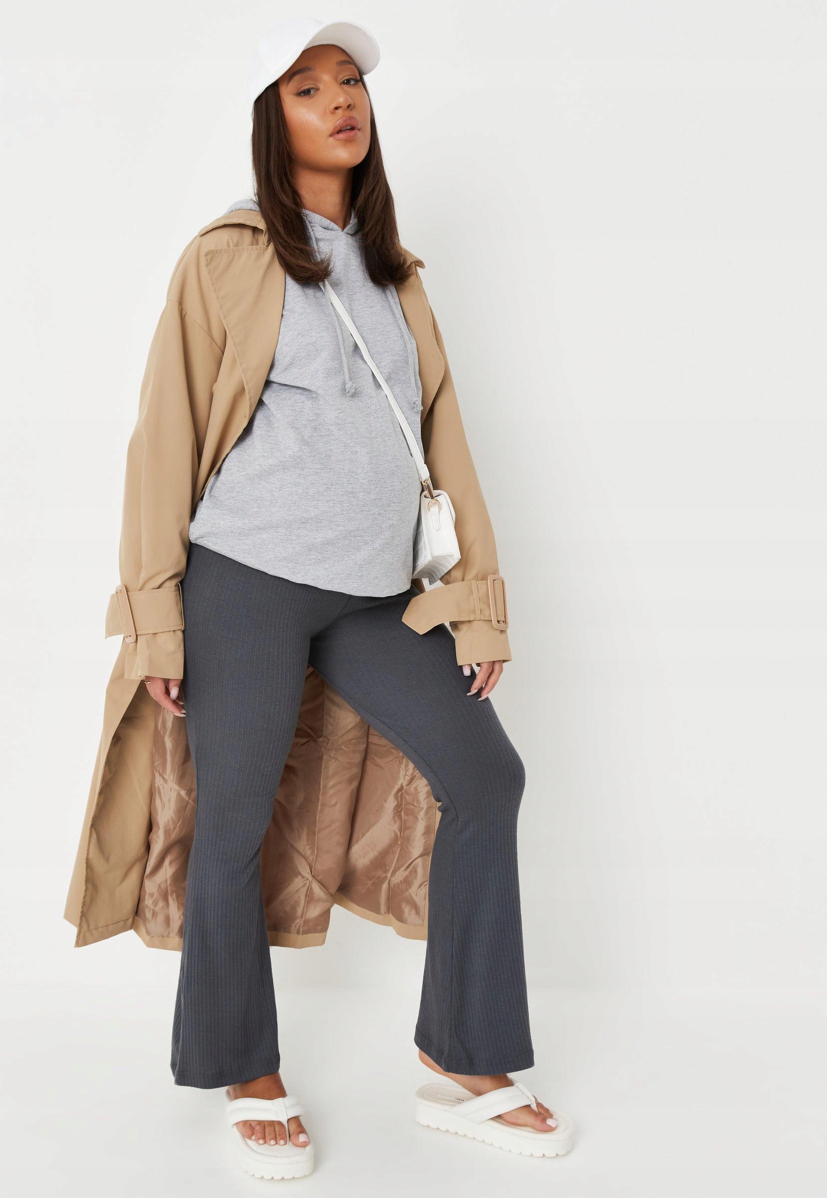 R30P010 SZARA CIĄŻOWA BLUZA KAPTUR MISSGUIDED 38 Marka Missguided