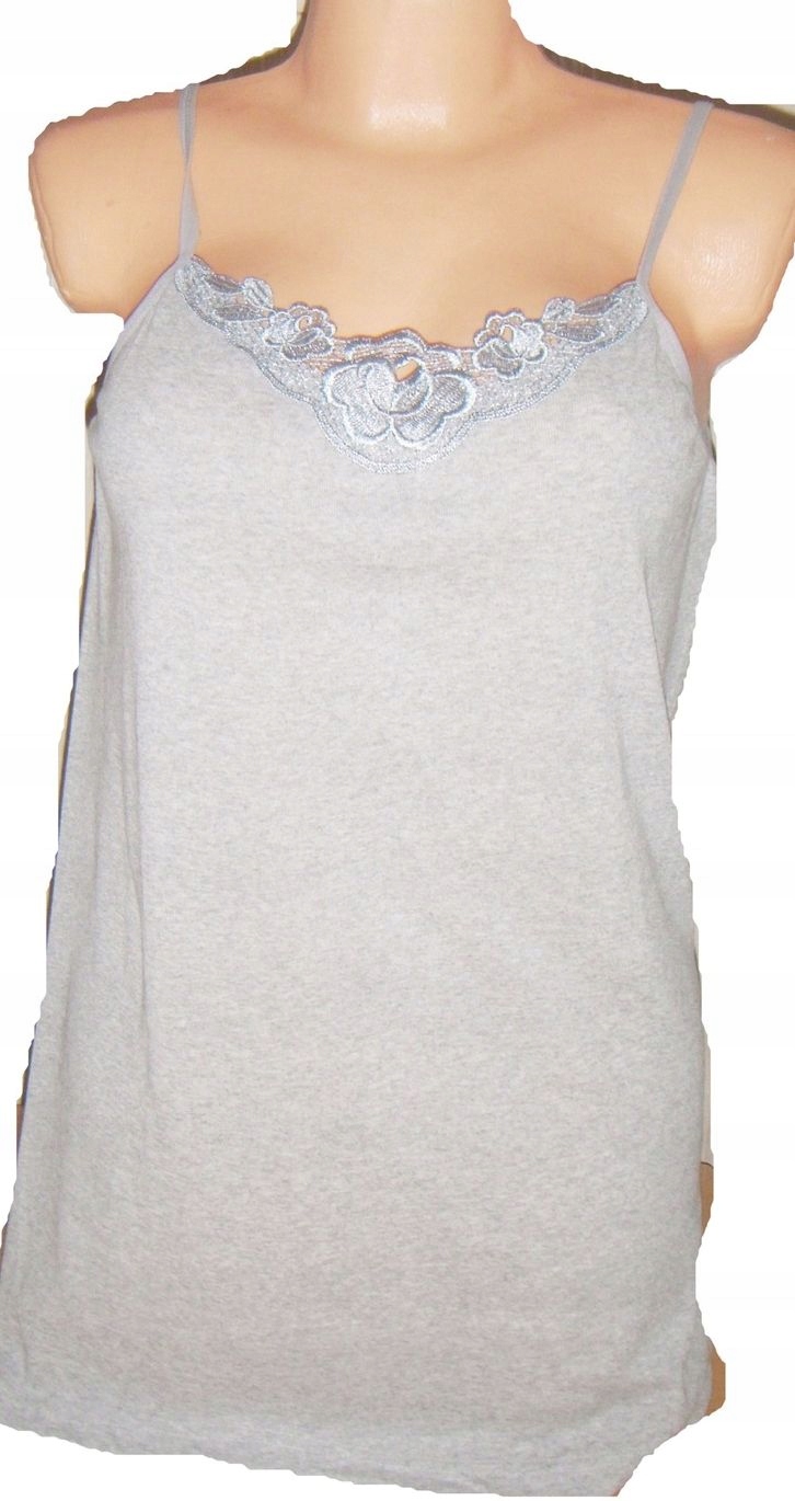 PODKOSZULEK T-SHIRT DAMSK szt.2 SZARY BAWEŁNA r4XL