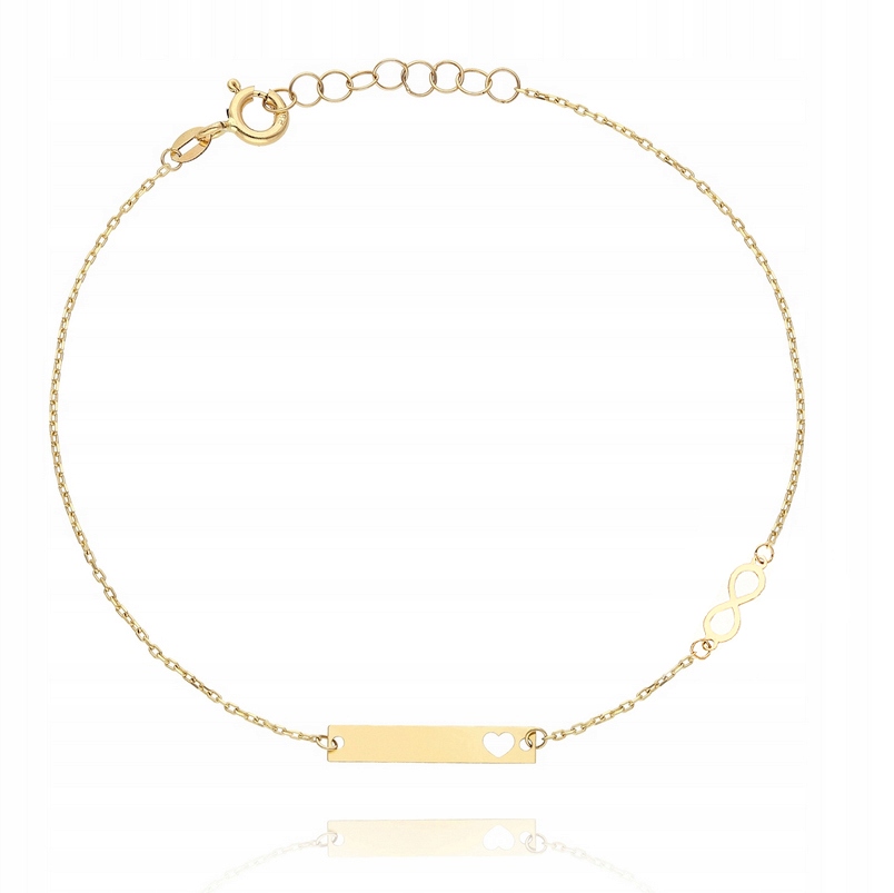 Zlatý náramek plech nekonečno PR.585