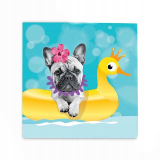 SERWETKI papierowe HAWAJSKIE PARTY mops KACZKA