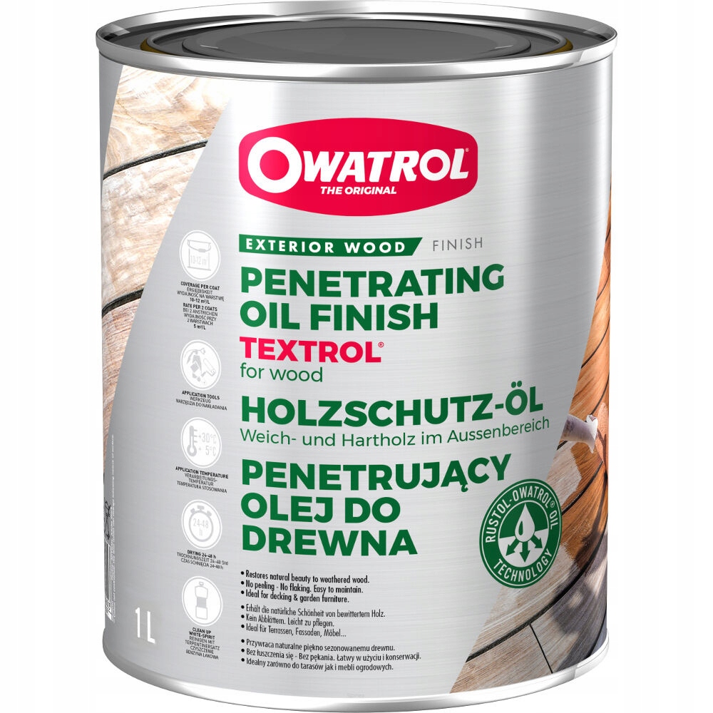 Owatrol Textrol – ochranný olej na dřevo Clear 1L