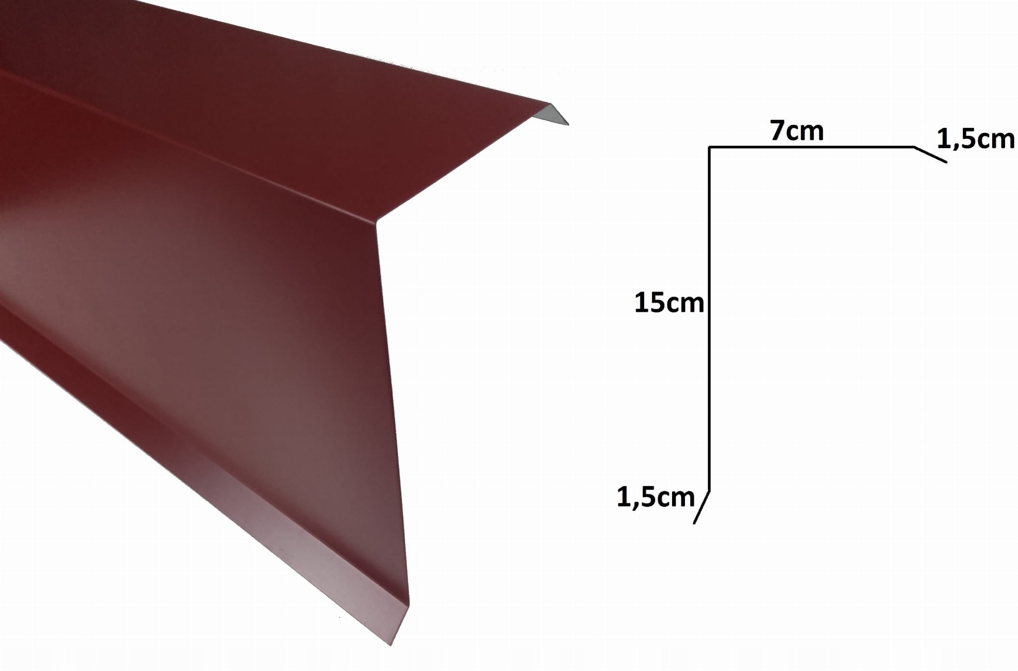 Wiatrownica na blachodachówkę blachę trapez - 0020