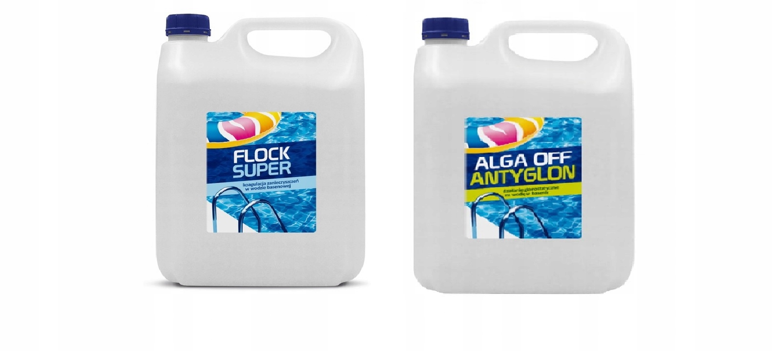 zestaw 2w1 chemii basenowej Alga 4l Flock 4l gamix