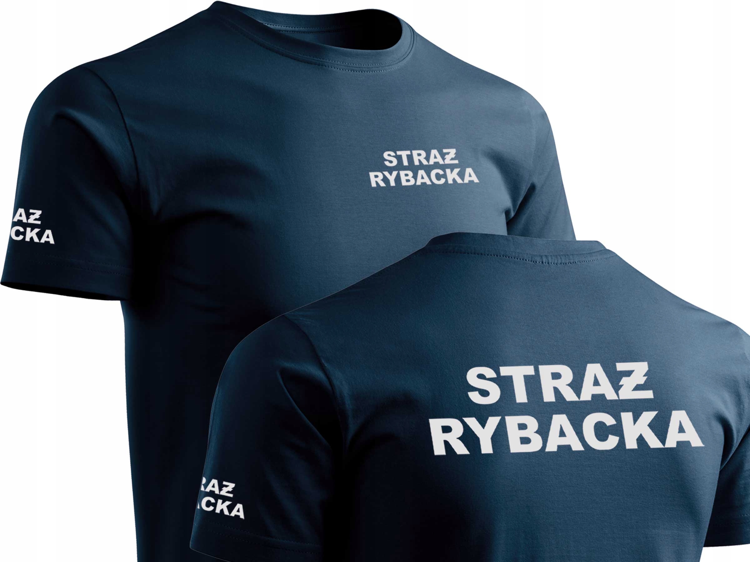 

Granatowa koszulka T-shirt odblask Straż Rybacka