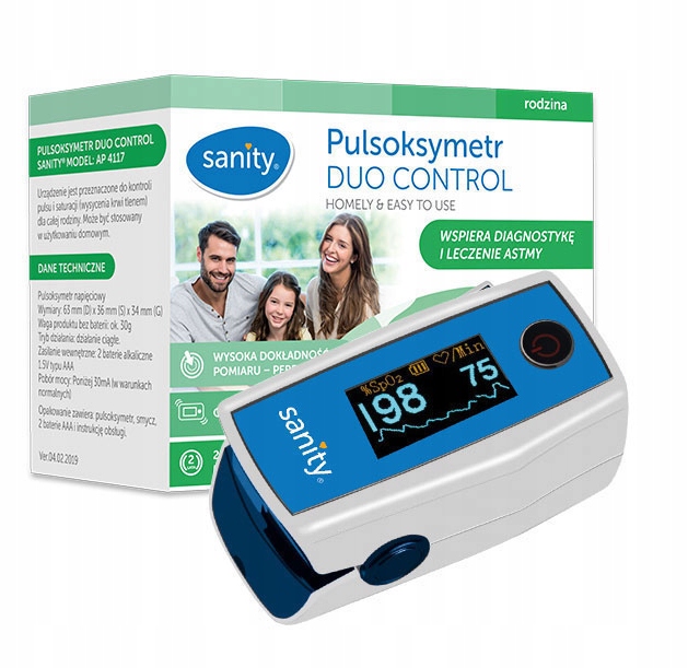 

Sanity Pulsoksymetr Napalcowy Duo Conrol