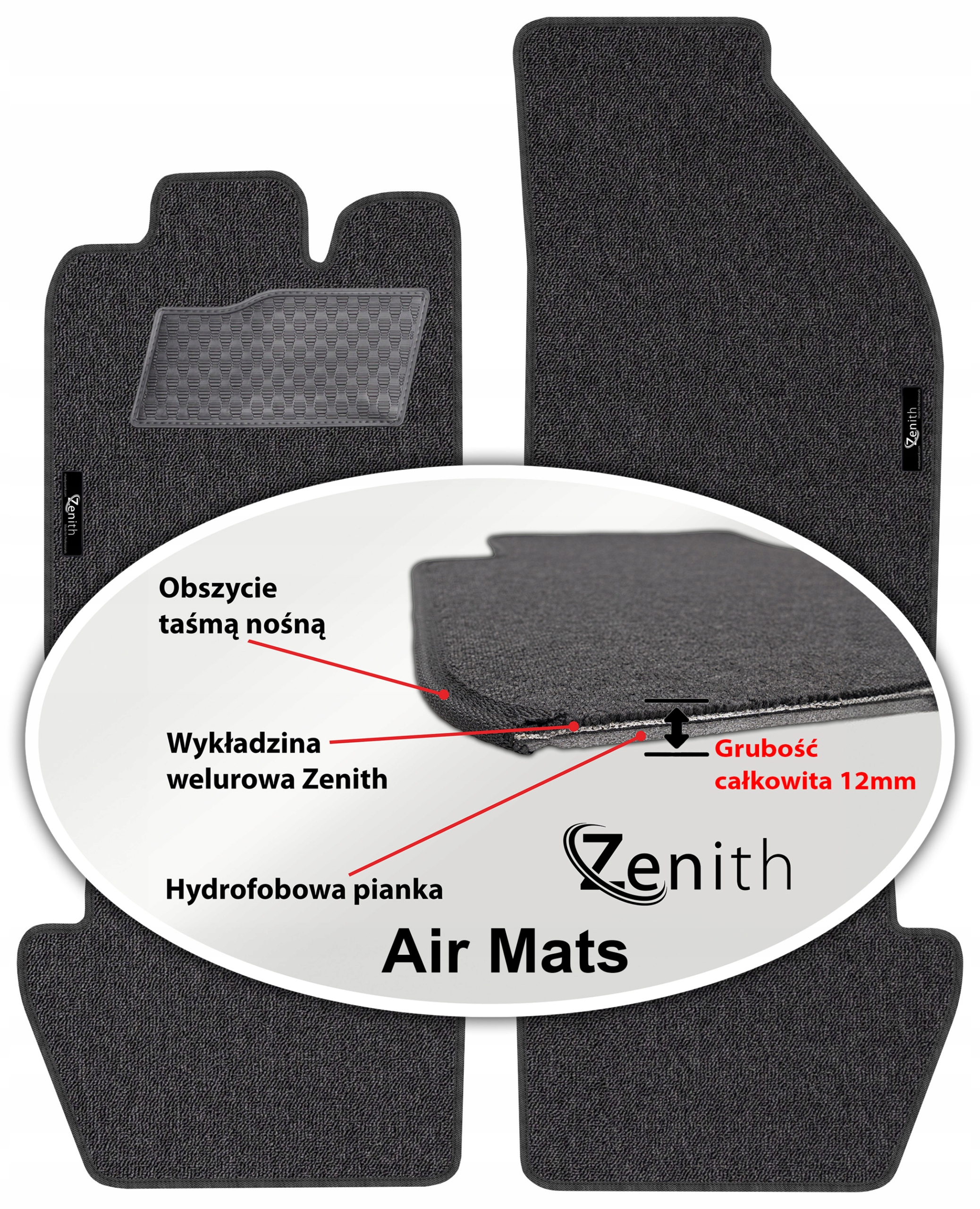 Volvo C70 I Coupe 1998-2006 Velúrové koberčeky do auta Zenith Air Mats
