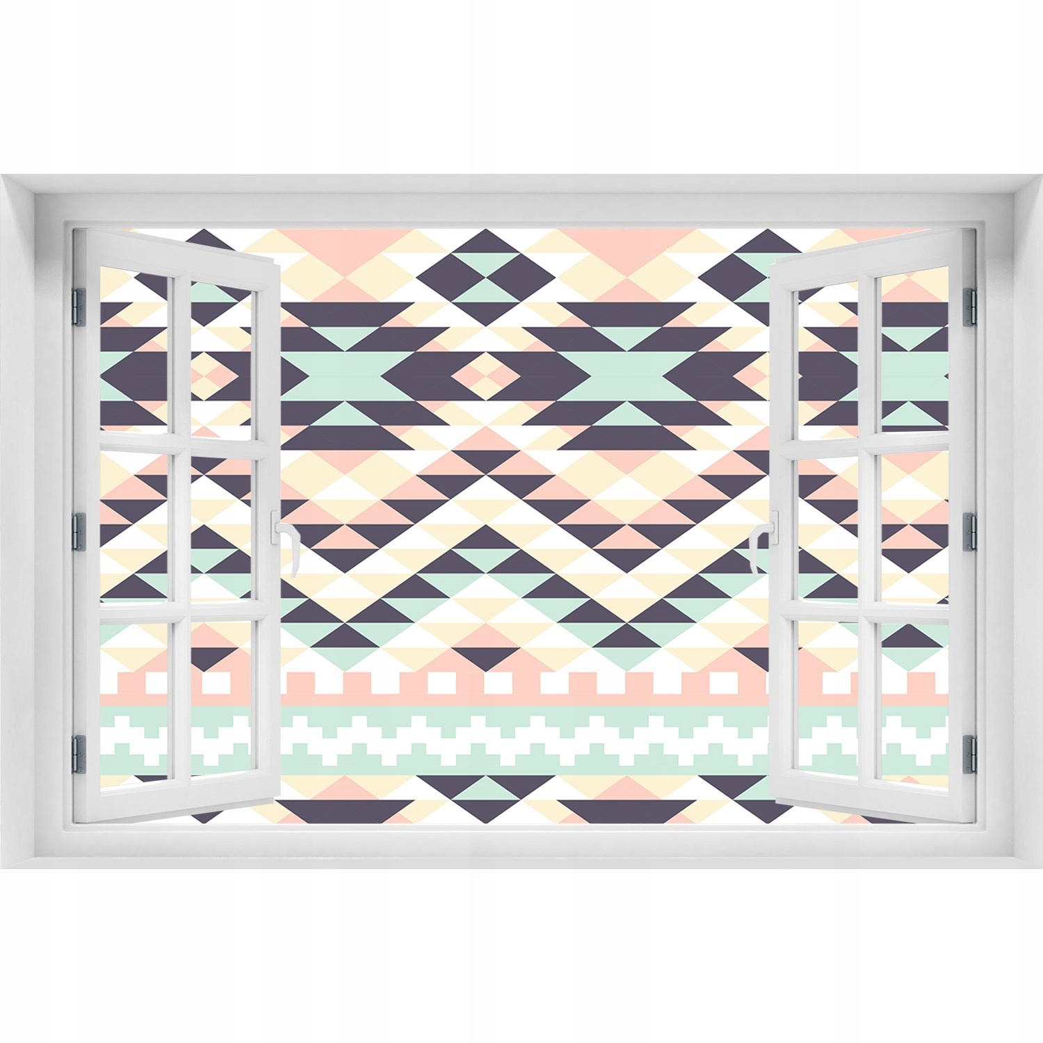 

3D Okno Naklejka na ścianę Etniczne tło 120x80