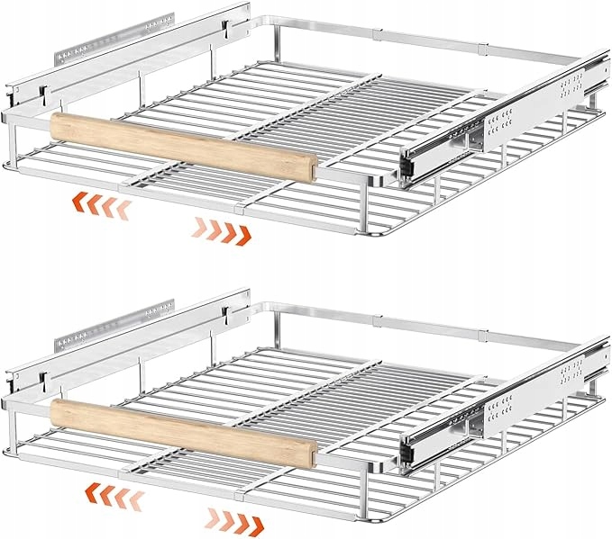 Sanno organizer wysuwany rozkładany pod zlewem 41(67)x43 cm chrom 2 szt
