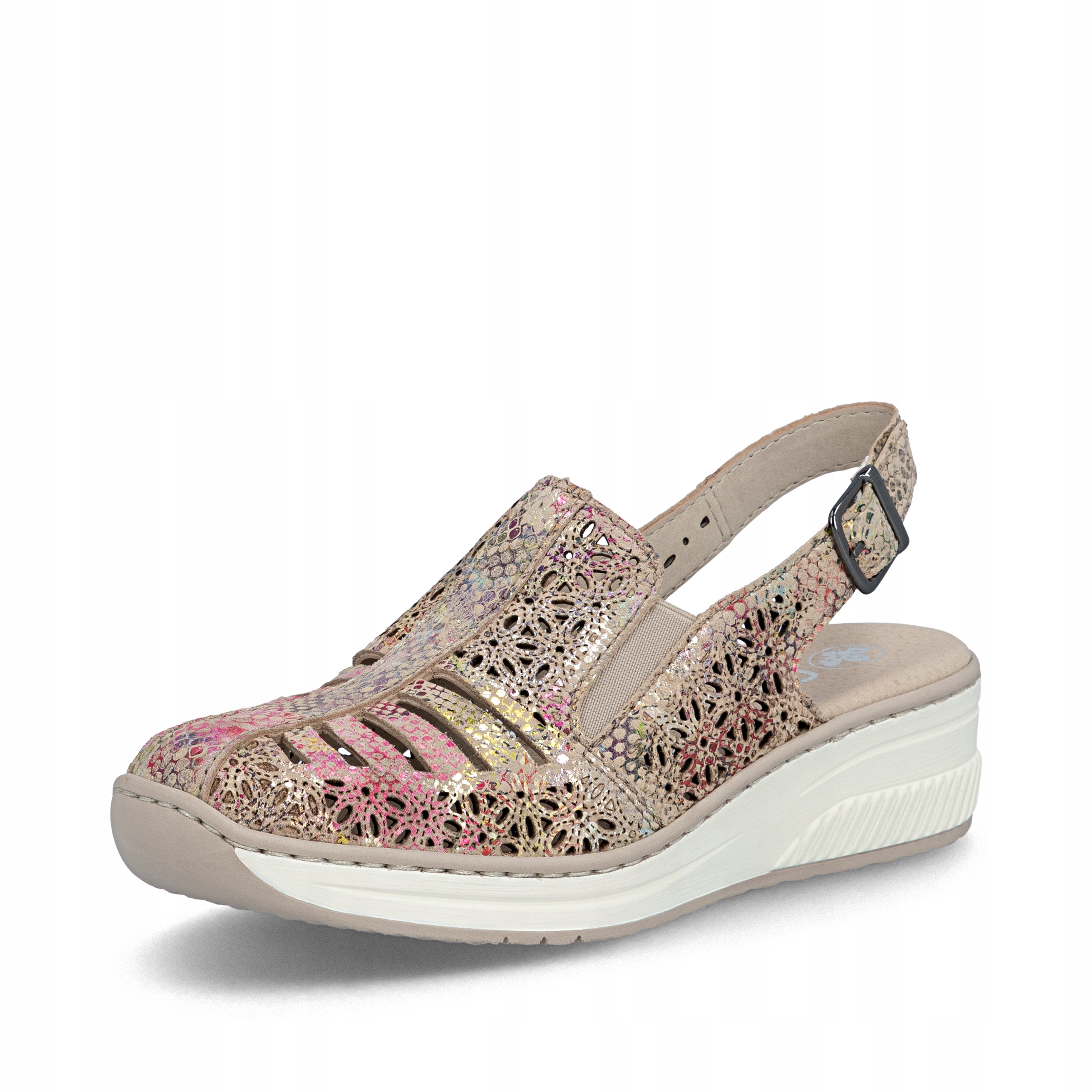 Rieker Antistress Dámské Sandály Zakryté Prsty Kožené 48763-90 vel. 37