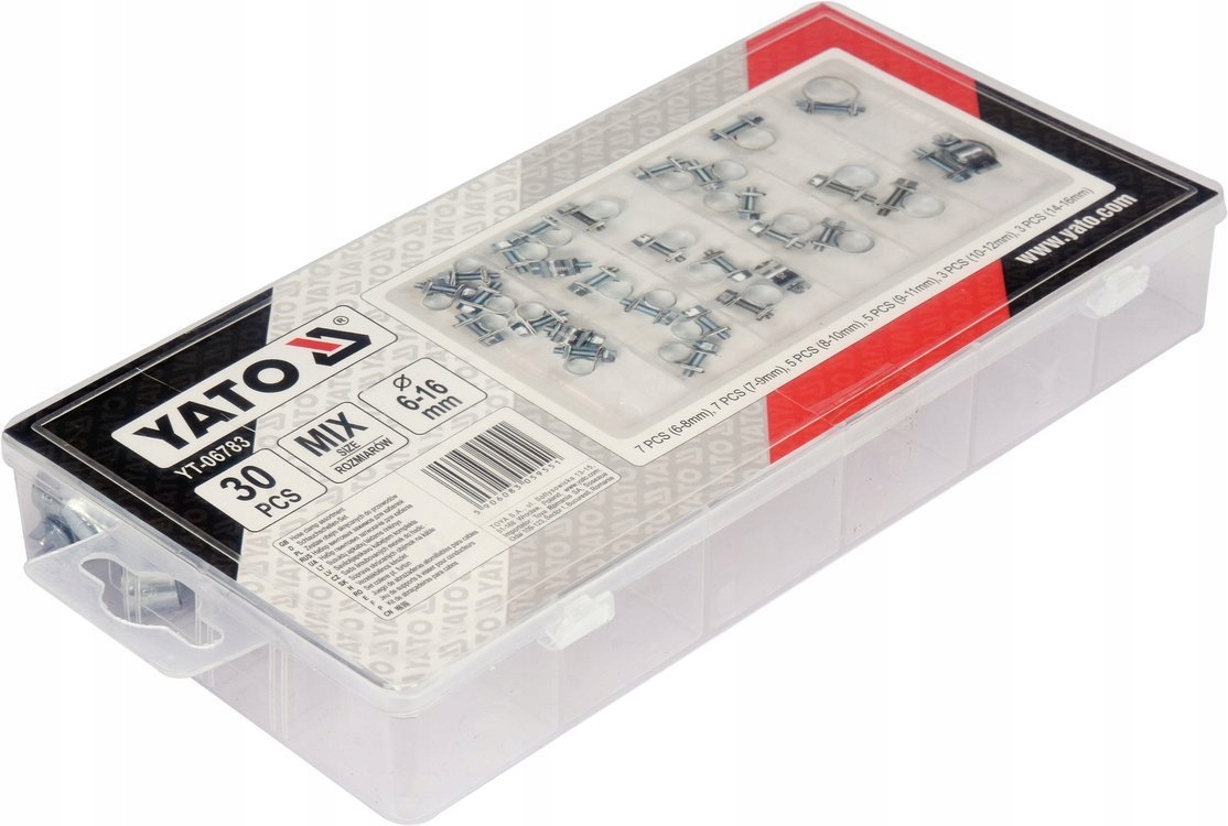 ZESTAW OBEJM SKRĘCANYCH DO PRZEWODÓW 30 SZT Kod producenta YT-06783