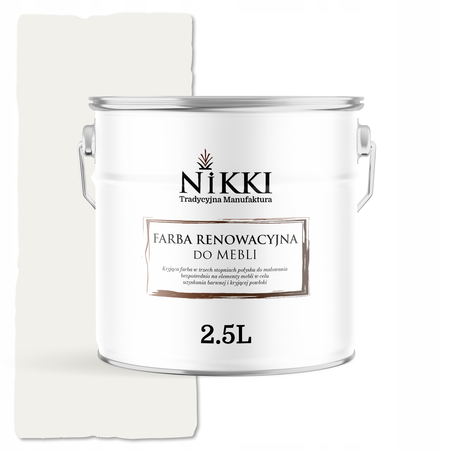 Farba na renováciu nábytku z dreva Dekoratívna Odolná 2,5L Satén Biela Cestná