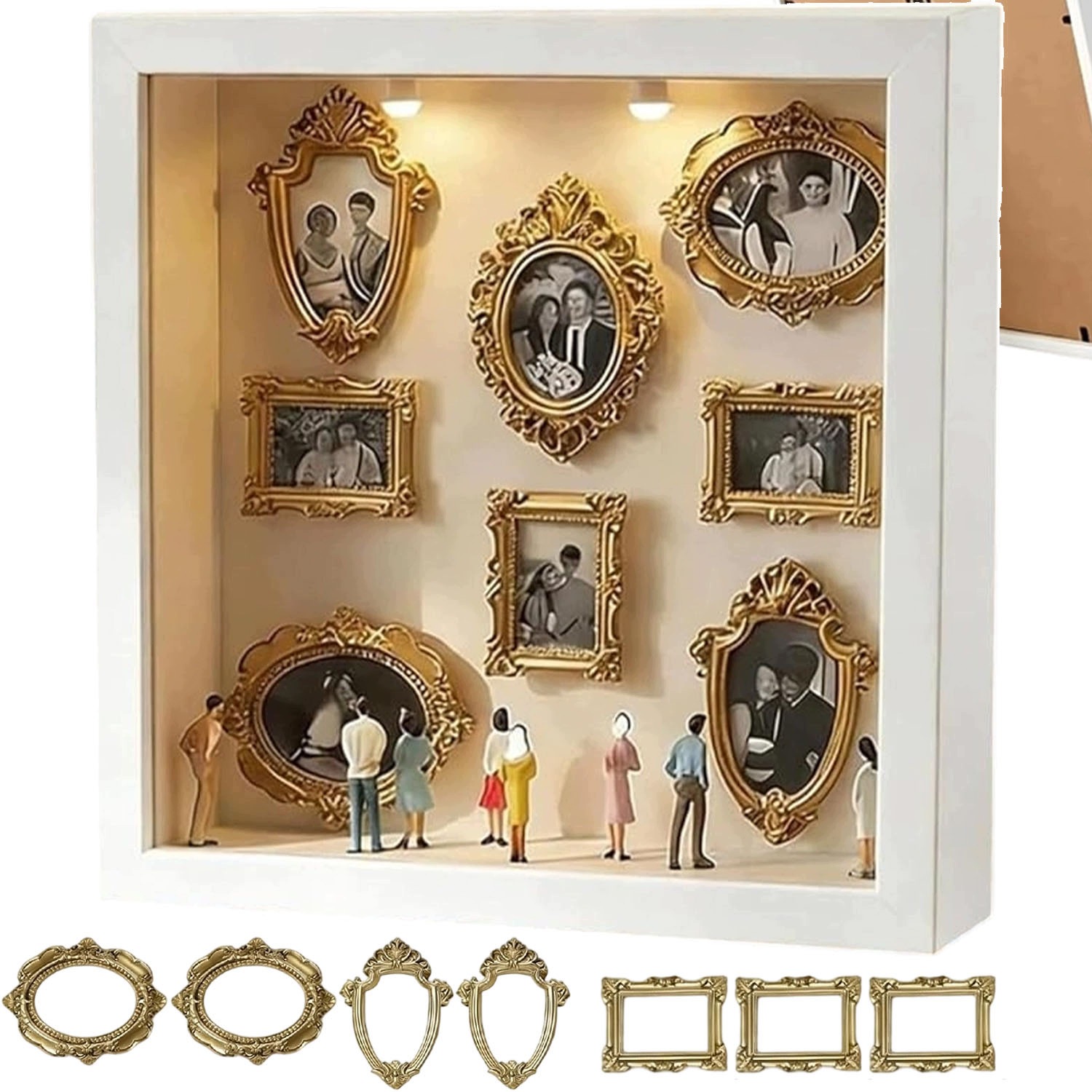 Mini Muzeum Diy Krabička Se Stropním Osvětlením Led Pro Dárkové Balení