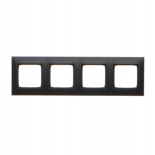 SIMON 54 RAMKA POCZWÓRNA 4x CZARNY MAT DR4/49