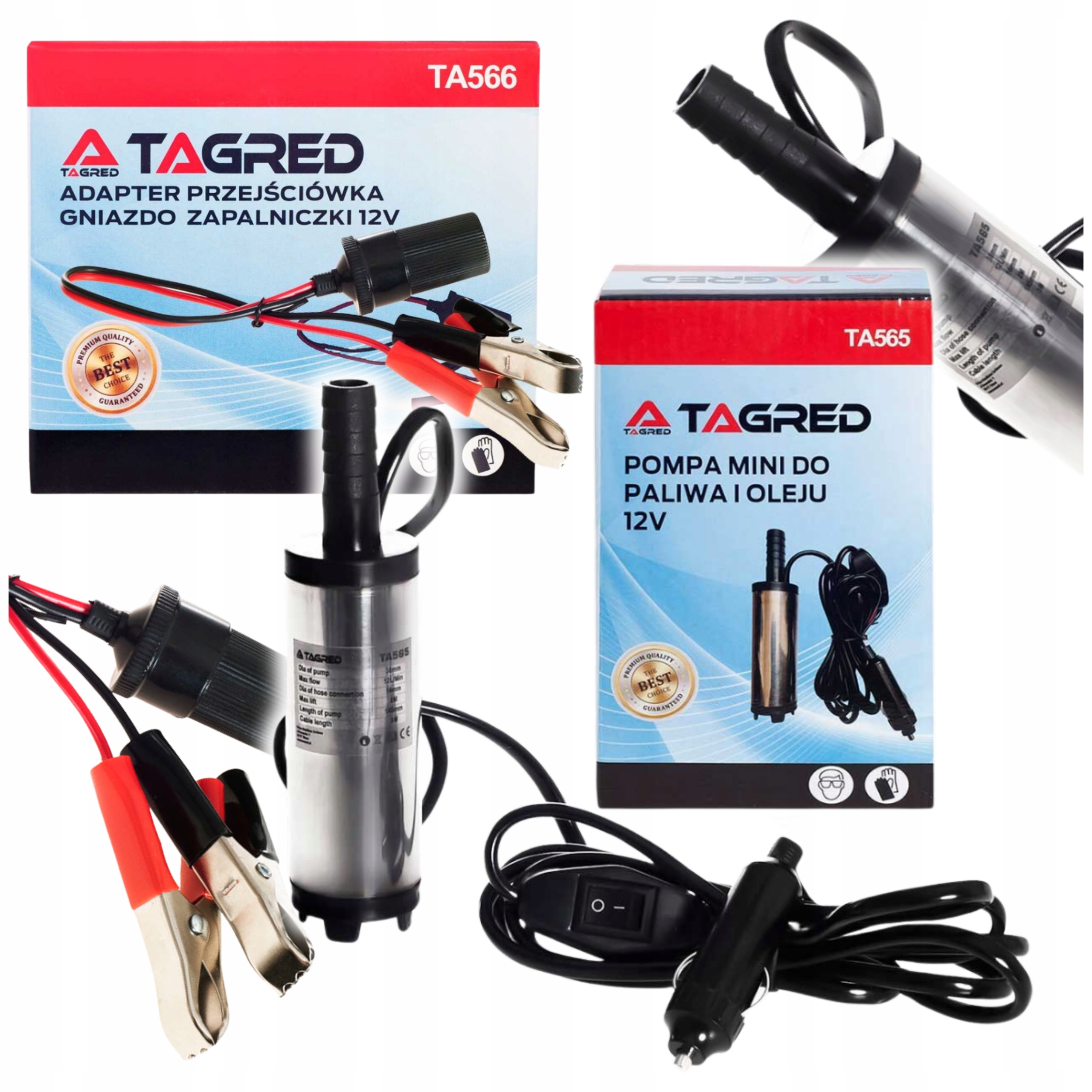 Adapter akumulatora Gniazdo zapalniczki Pompka do spuszczania paliwa 12V