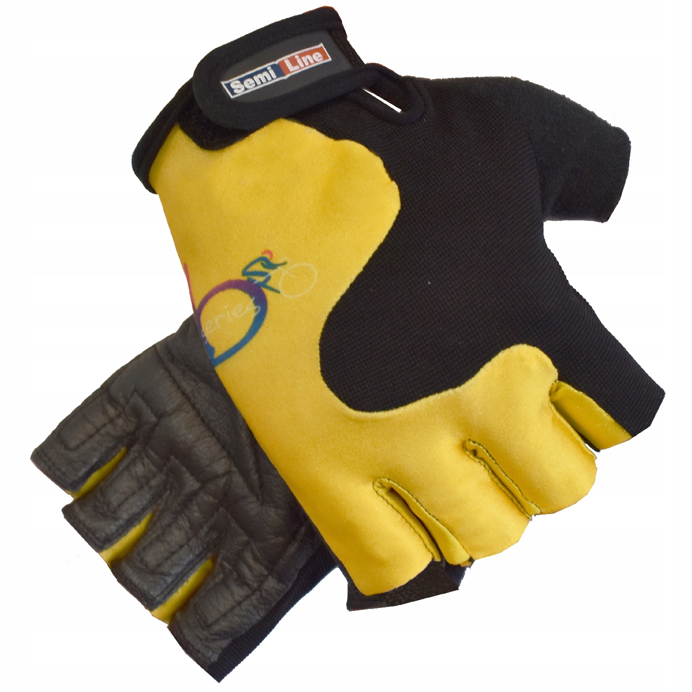 

Rękawiczki Rowerowe - Na Rower - Żółto-czarne - M