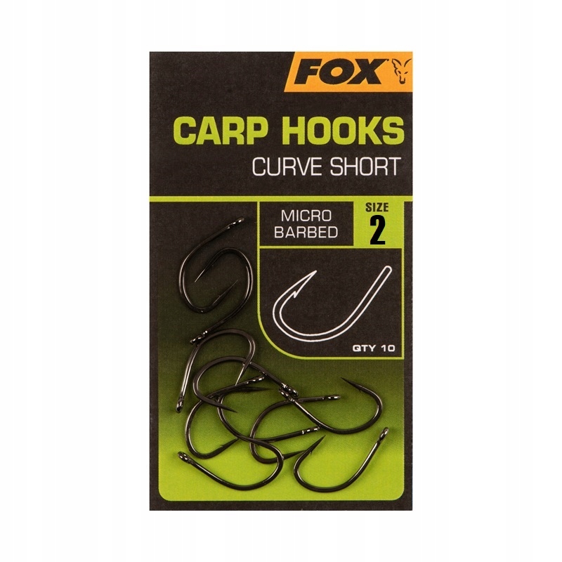 Fox Haczyki karpiowe Curve Shank Short Carp Hooks rozmiar 2