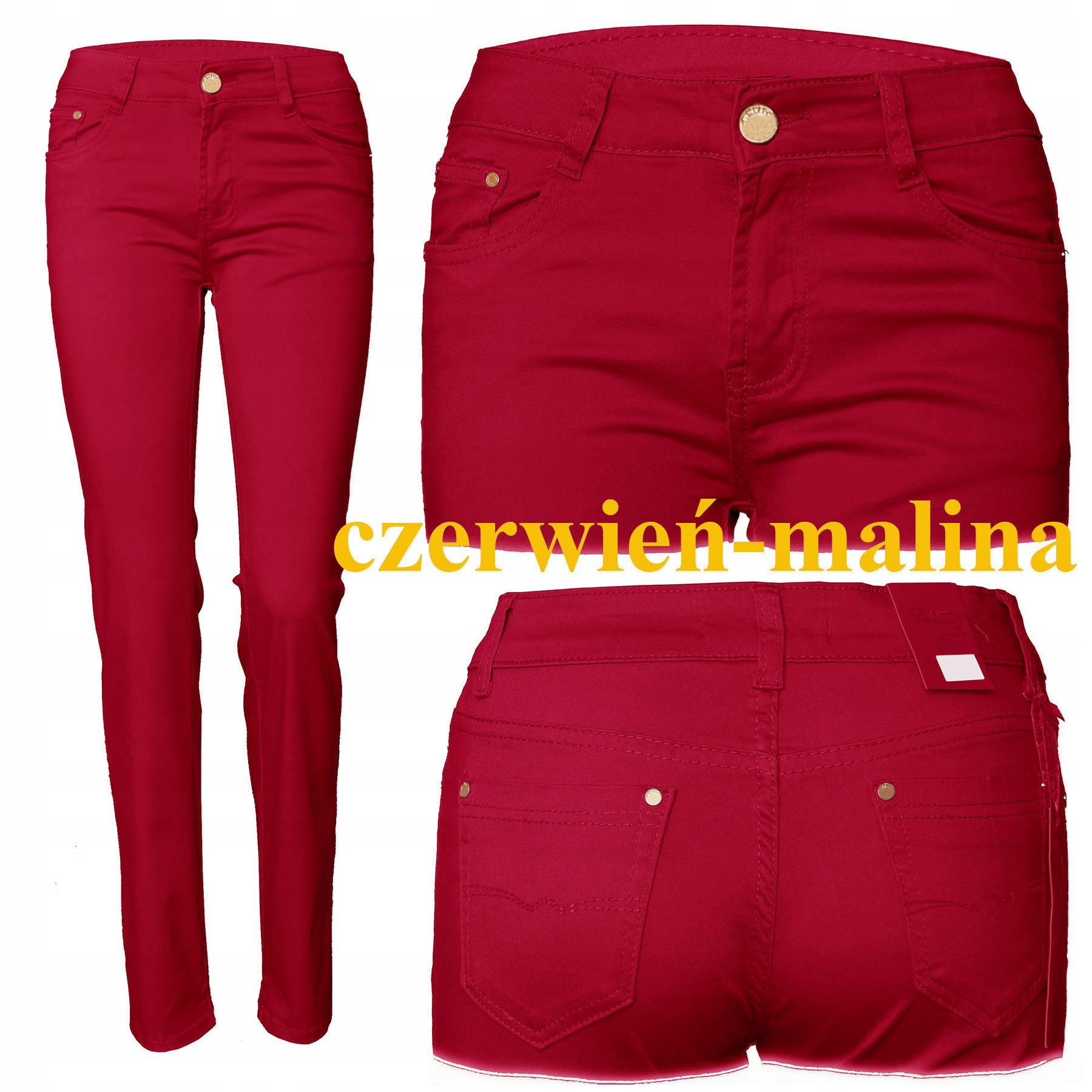 

Super Jeansy Spodnie wyższy stan Kolory 4XL 48