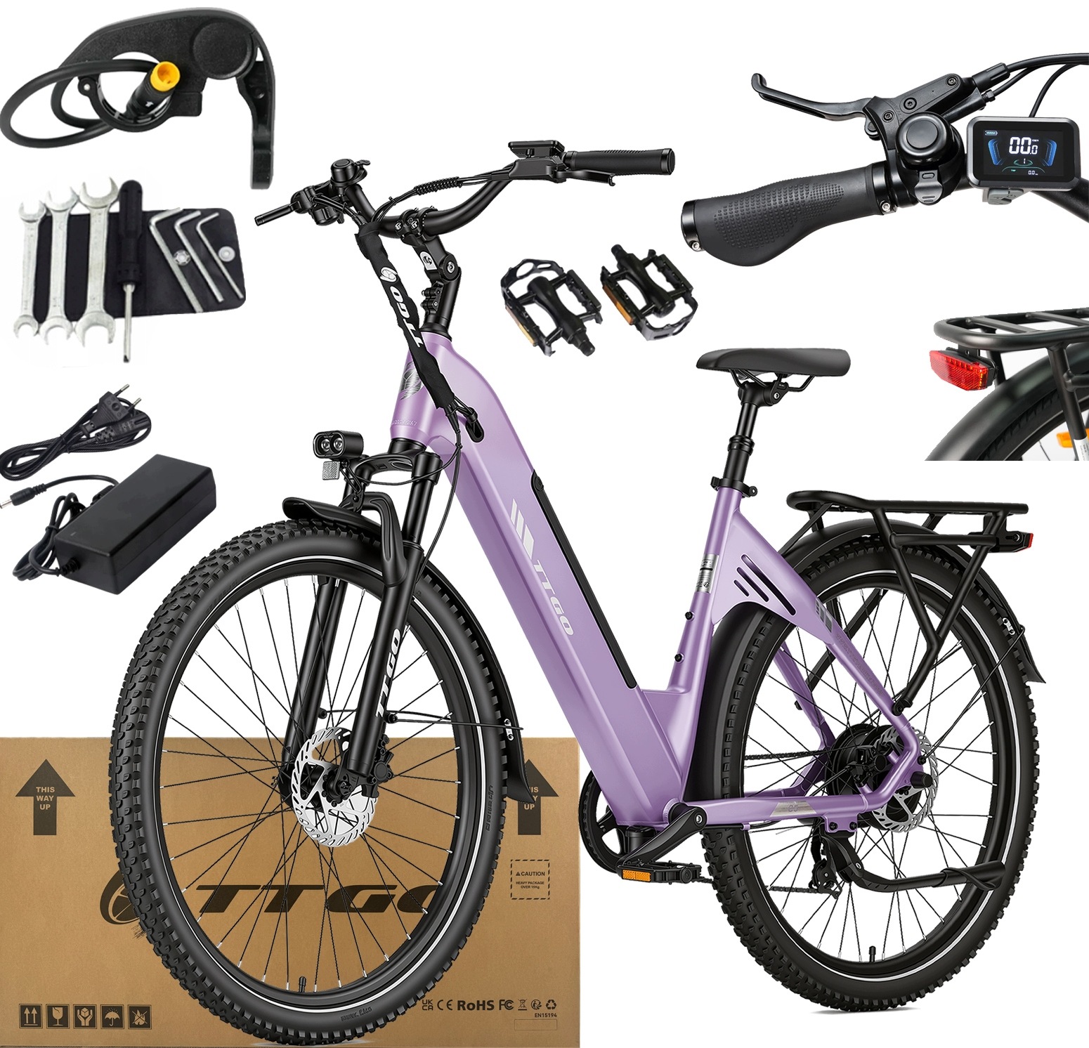 Ttgo C5 Elektrokolo 250W 25KM/H 13.5AH 110KM Palcová klapka