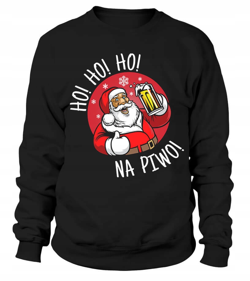 Pánská Mikina Ho Ho Ho na pivo! S Černá Dárek k Vánocům pro něj, chlap M