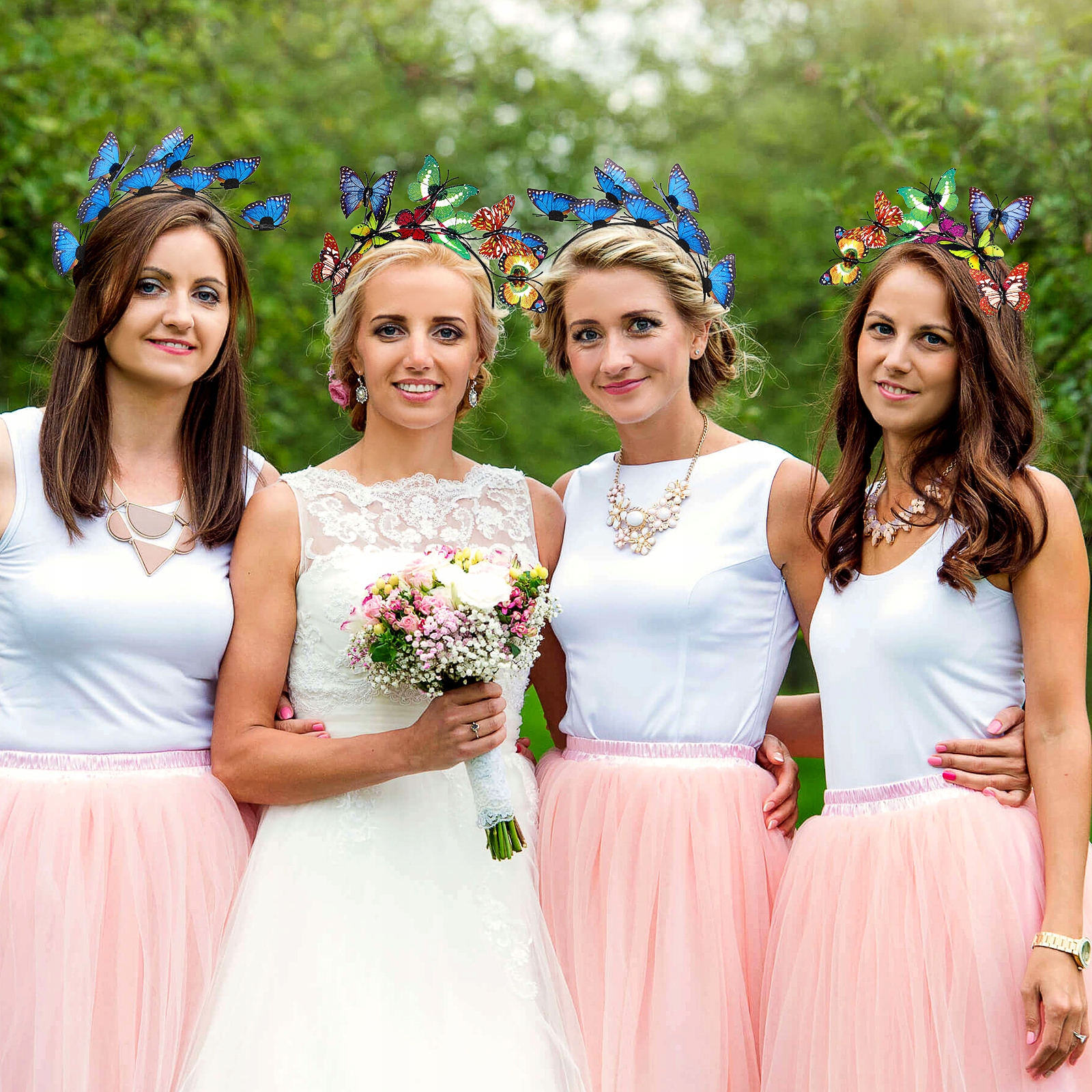 OPASKI MODOWE DO WŁOSÓW NIEBIESKIE I KOLOROWE AKCESORIA Marka bez marki