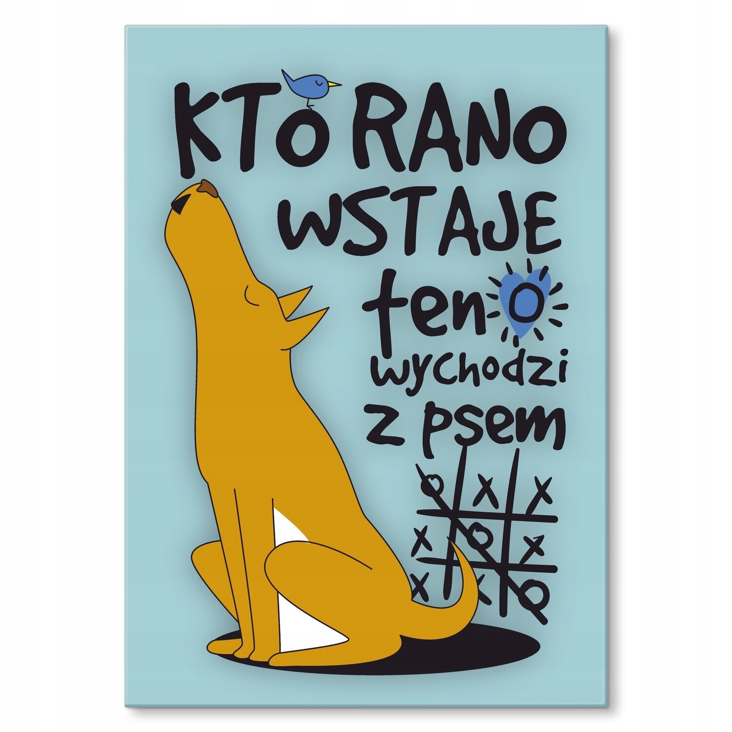 Kovový plakát kdo ráno vstává pes Šidítko Plech 30 x 42 cm Dárek