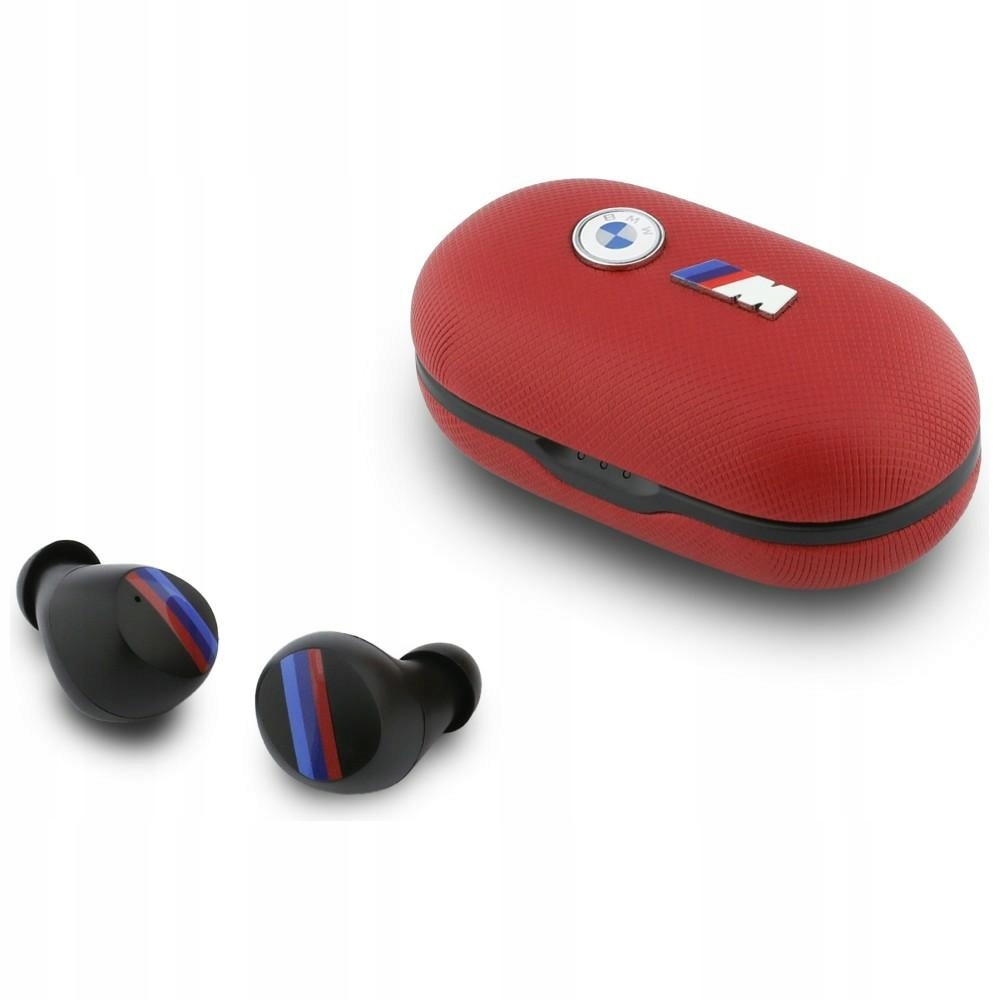 Słuchawki Bluetooth Tws Bmw M Metal Logo Enc czarwony