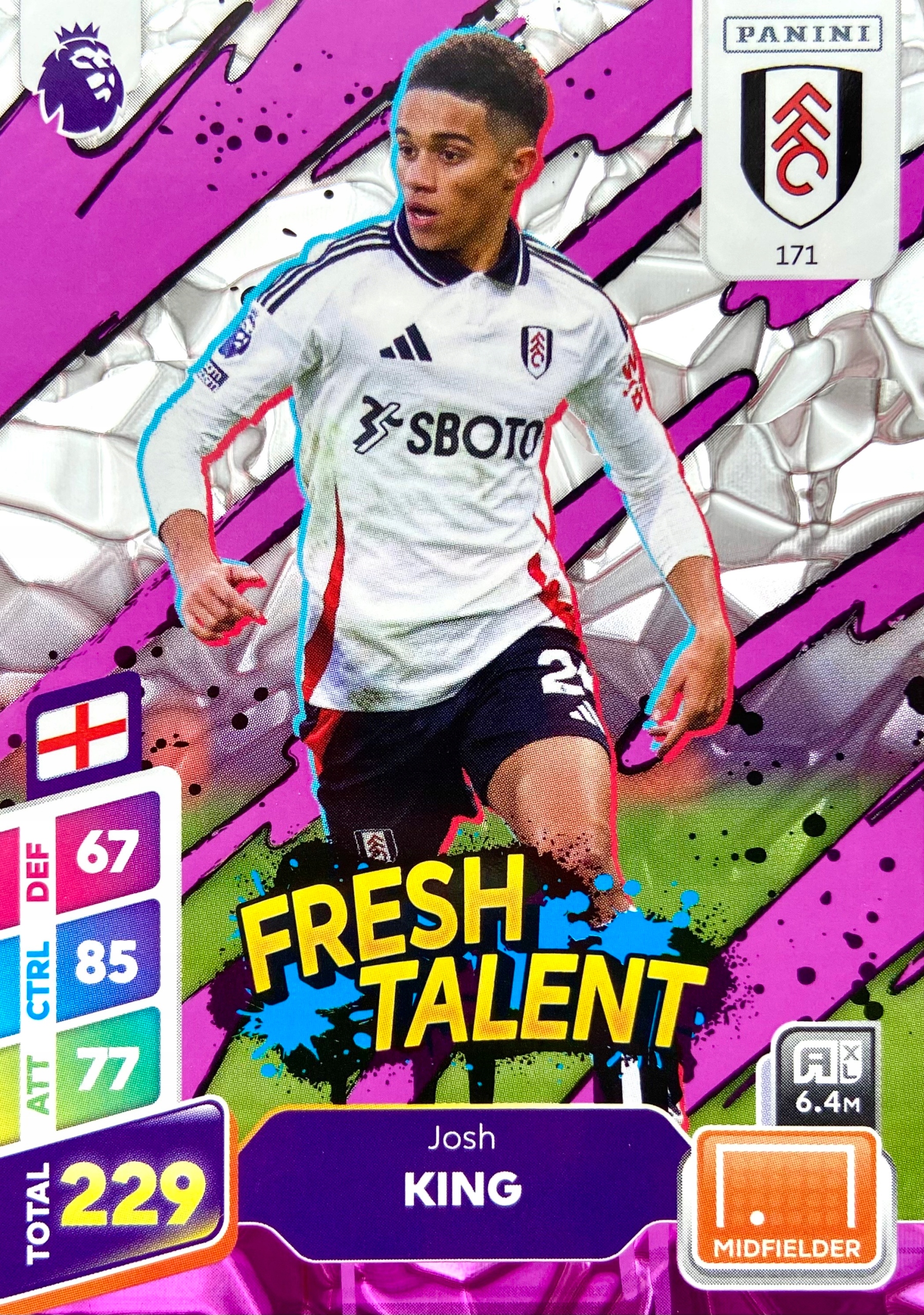 Premier League Plus 2025 Fresh Talent 171 purple Josh King Fulham