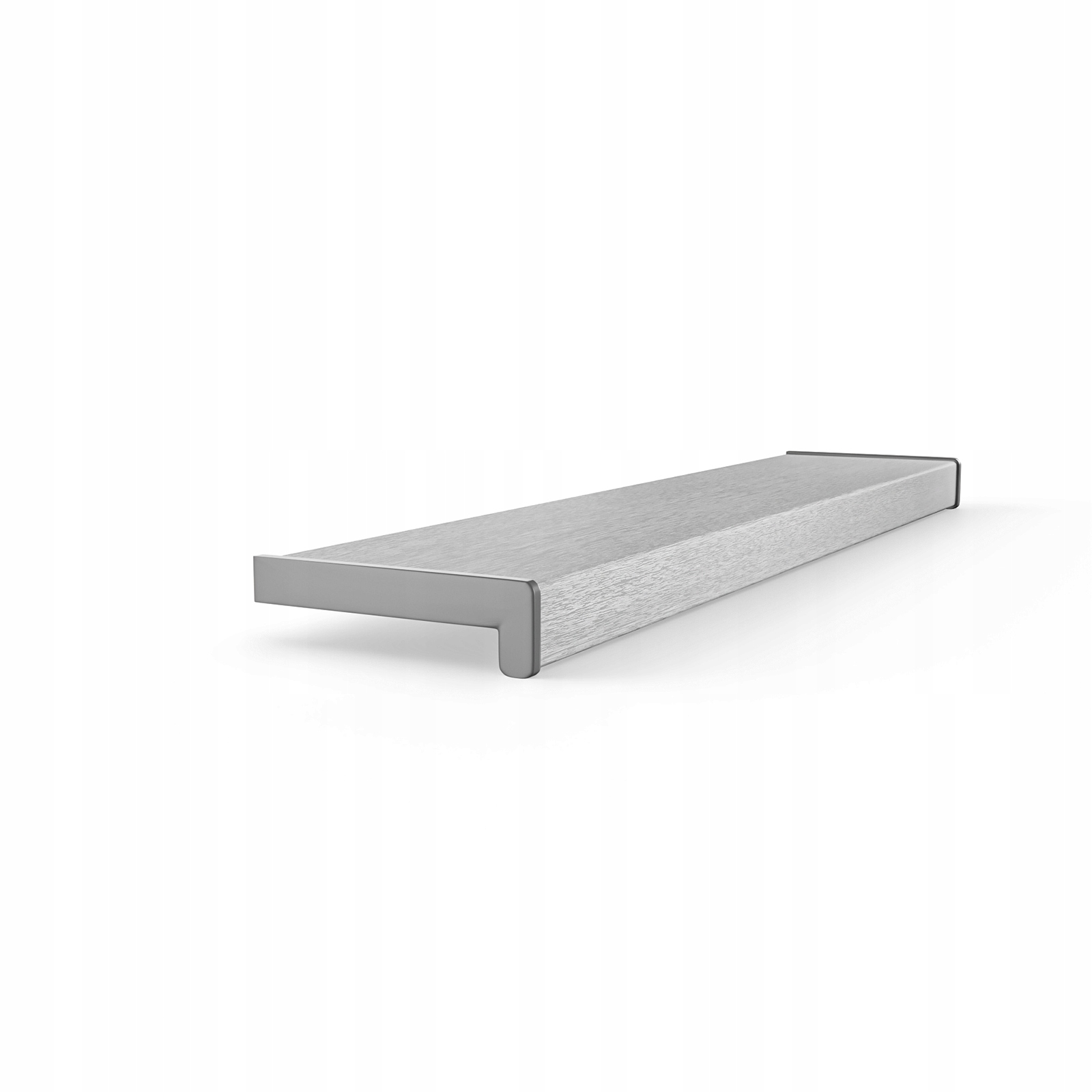 Vnitřní komorový parapet z Pvc s krytkami, šířka 30 cm, délka 110 cm, Stříbrný