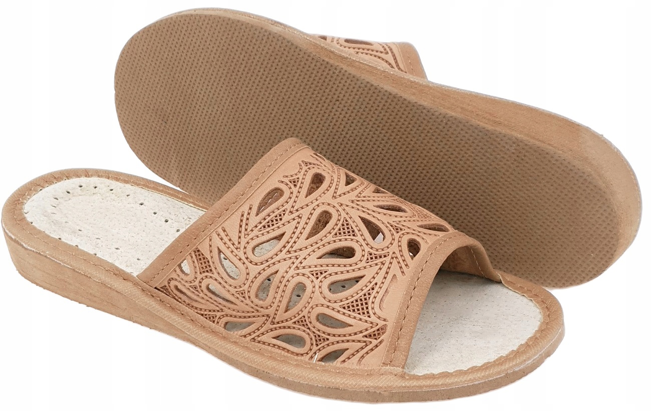 Kapcie 100% Skóra Odkryte Góralskie Pantofle *41* Model jucht