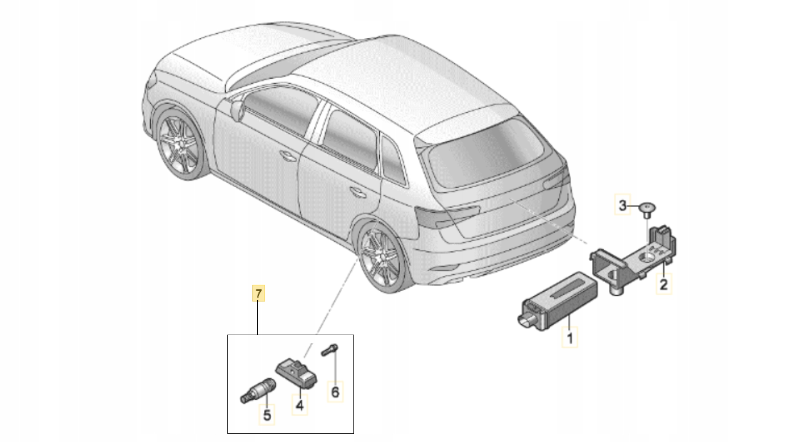 4x CZUJNIK CIŚNIENIA OPON TPMS VOLKSWAGEN GOLF VI GOLF PLUS 5Q0907275F Dopuszczalna prędkość maksymalna 250