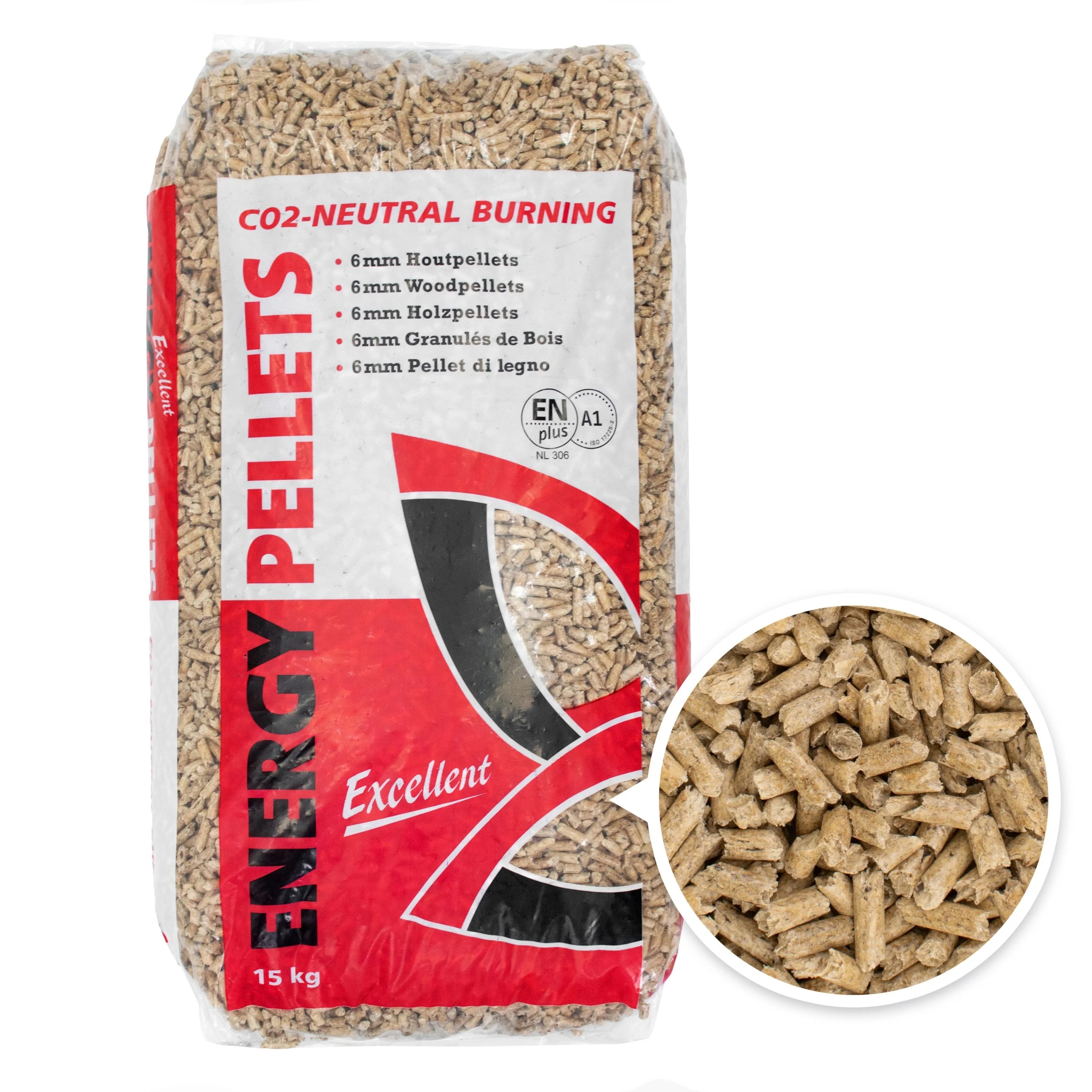 Pellet EXCELLENT czerwony ENplus A1