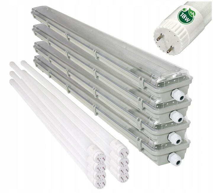

4x Oprawa Lampa Świetlówka Led Do Garażu 120cm