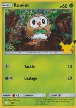 Karta MCD25 Rowlet holo 7/25