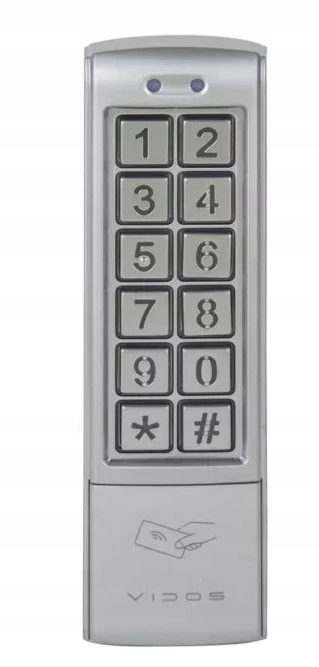 Kódovací Zámok Vidos ZS52 Vandal odolná kovová hermetická klávesnica
