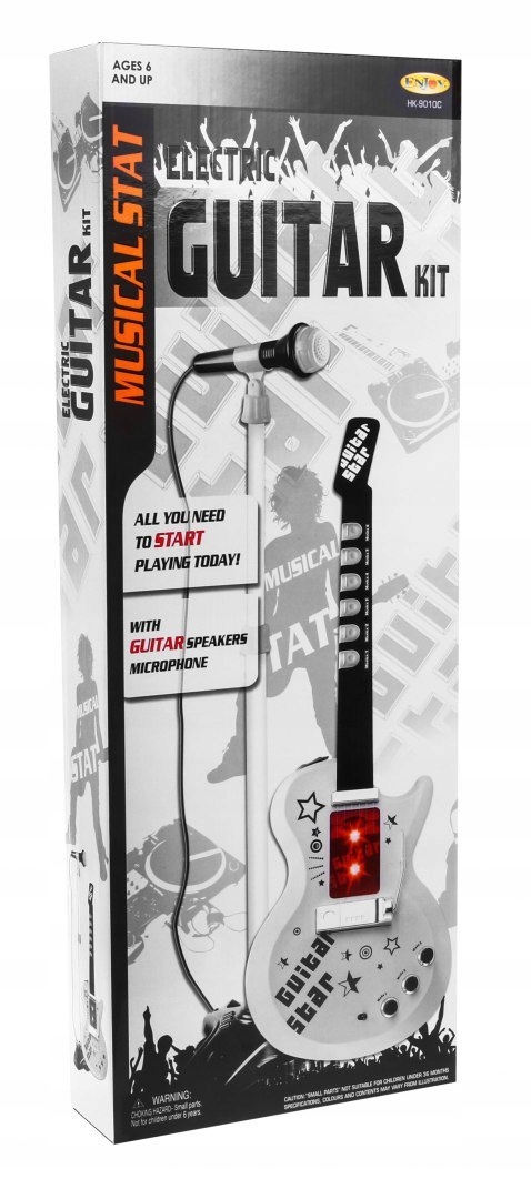 Gitara elektryczna z mikrofonem Mały muzykant Instrument ZMU.HK-9010C biała Rodzaj gitara