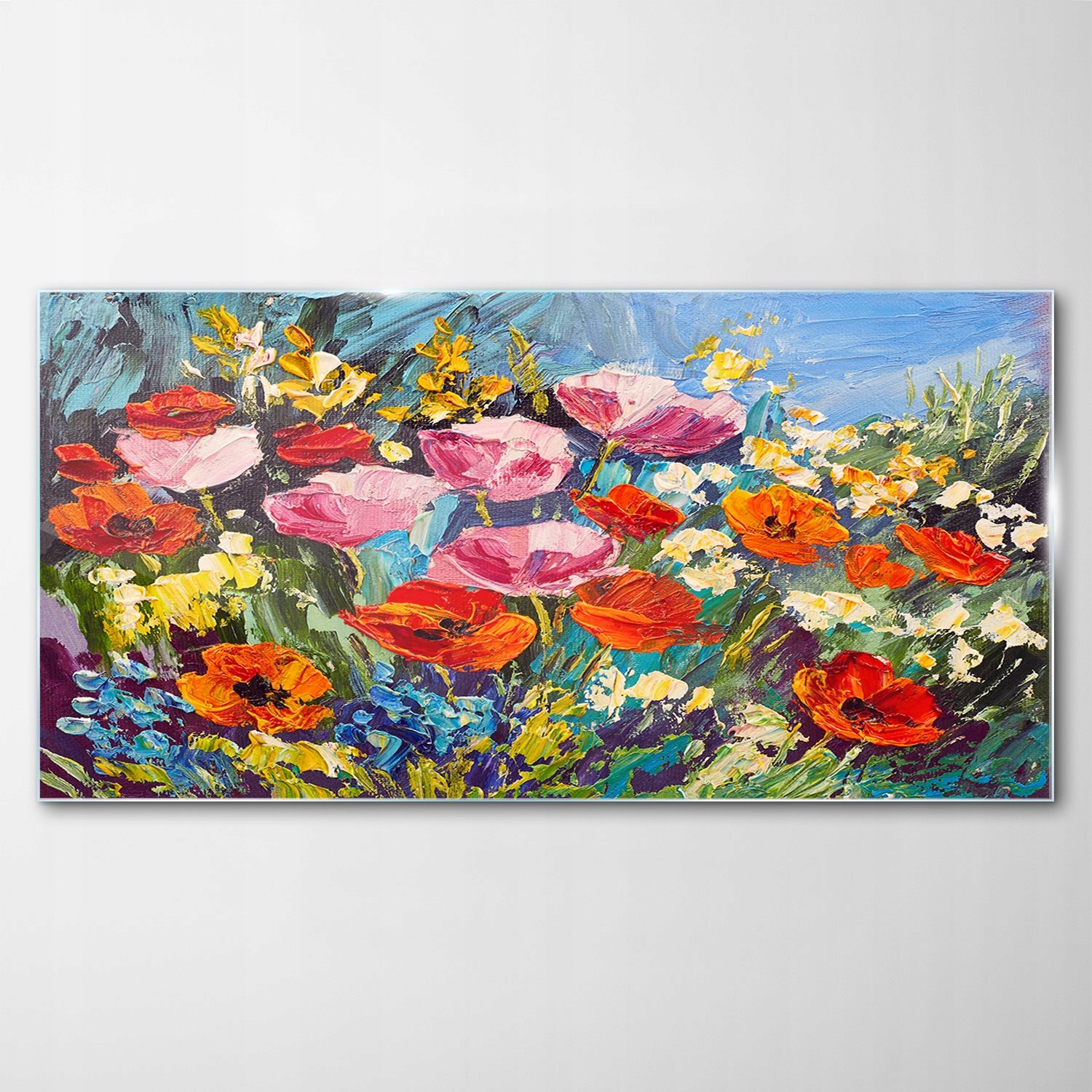 Tvrdený sklenený obraz Príroda Kvety Lúka 120x60