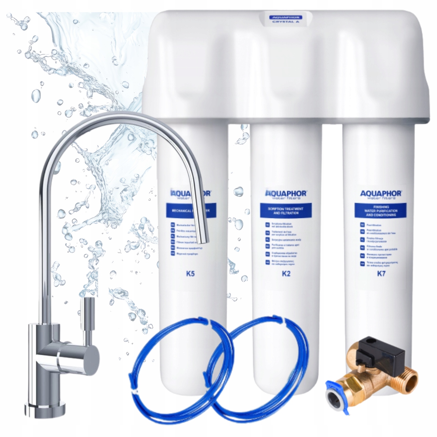 Filtr Wody Pod Zlew Aquaphor Kryształ A I Kranik Na Wodę Filtrowaną Szary