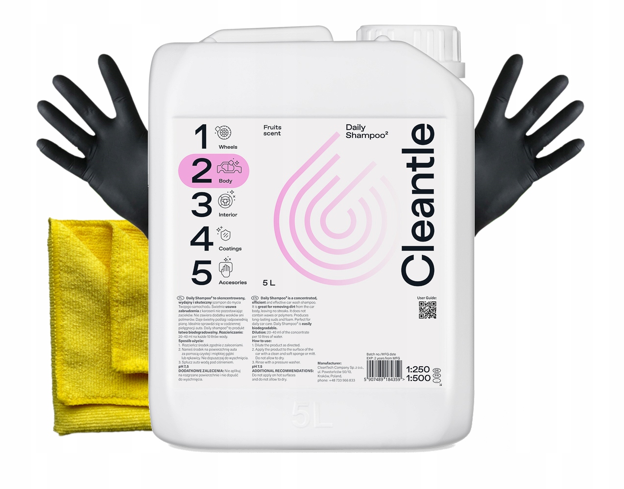 Cleantle Daily Shampoo 5L Szampon Samochodowy