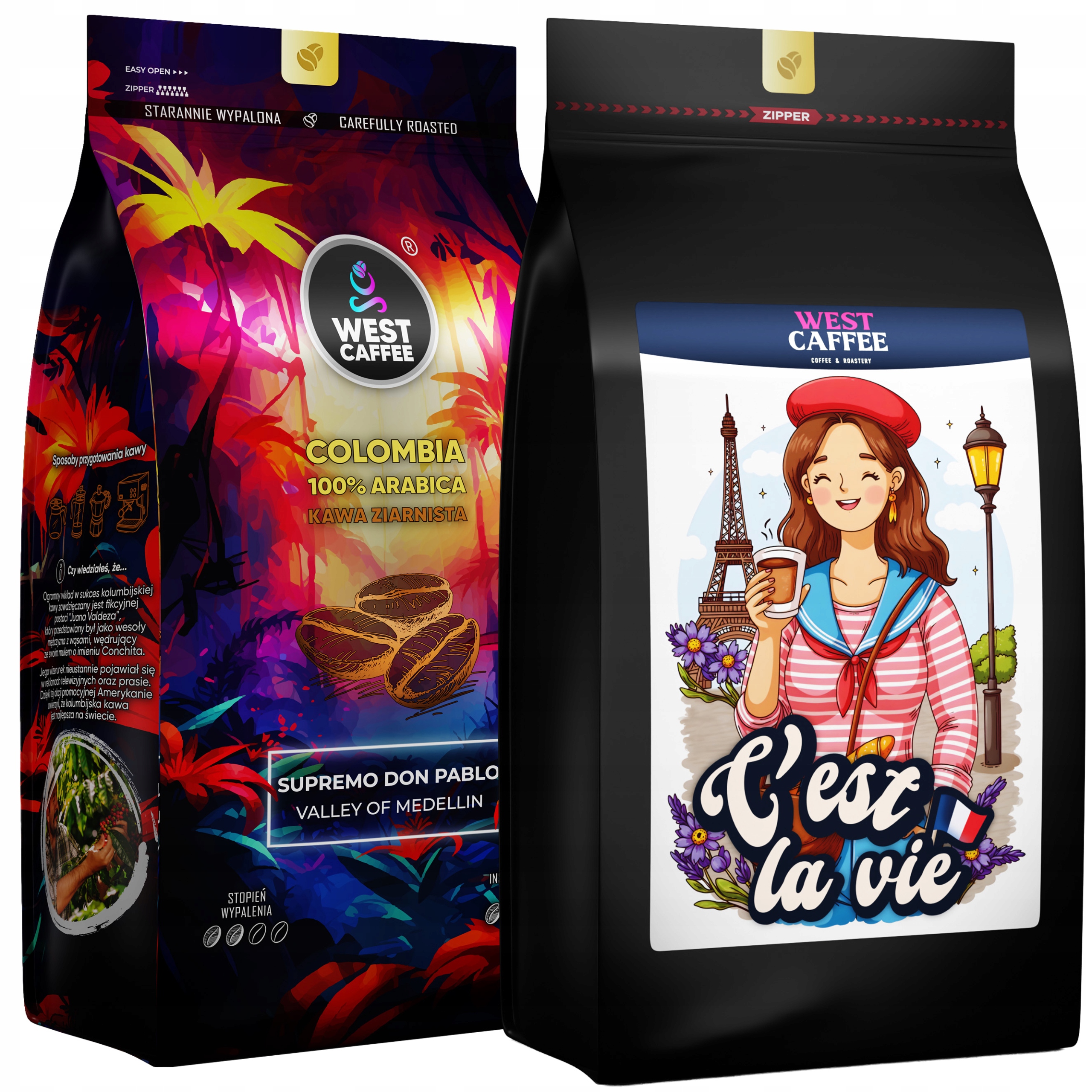Levně Káva Zrnková Kolumbie Cest La Vie Set 2kg Čerstvě pražená