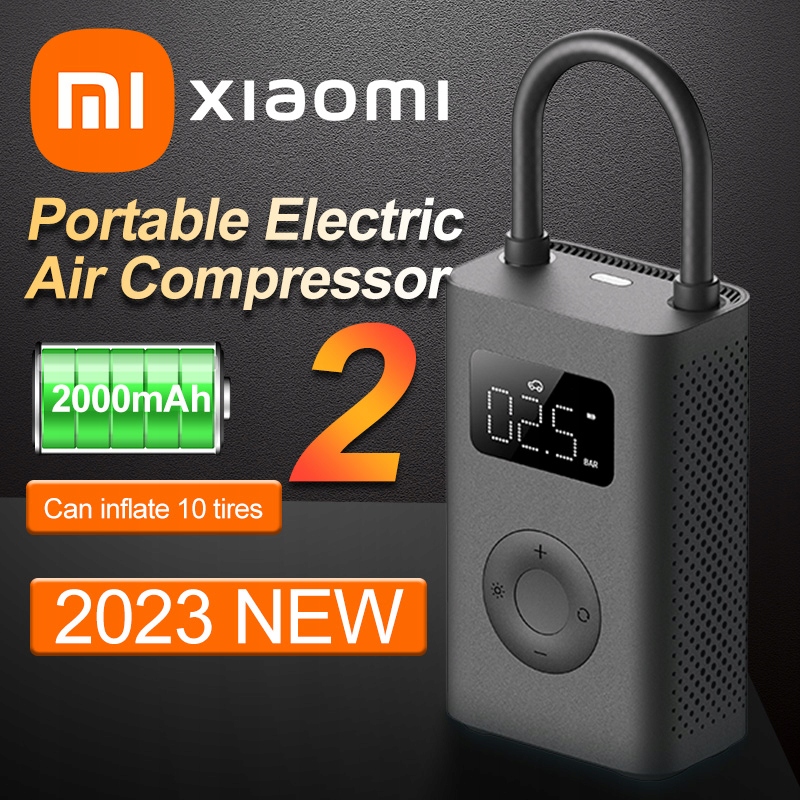 2023 New Xiaomi Mijia Air Pump 2 Portable Electric Air Compressor