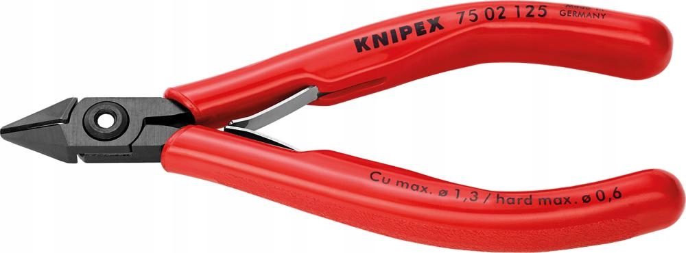 Boční štípací kleště pro elektroniku, se zkosením 125 mm Knipex