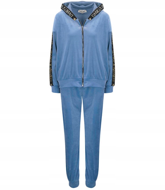 

Welurowy Dres komplet Taśma z Lampasem unisize